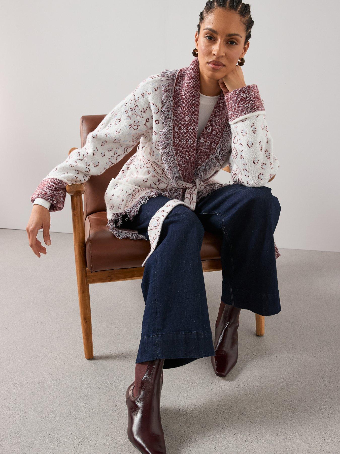 the-very-collection-fringe-jacquard-wrap-cardigan-burgundyoutfit