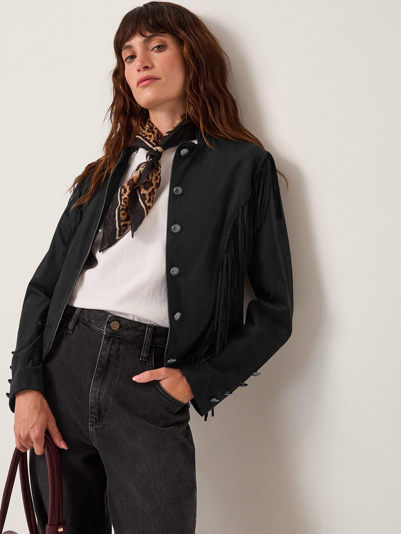 monsoon-salome-fringe-jacket-black
