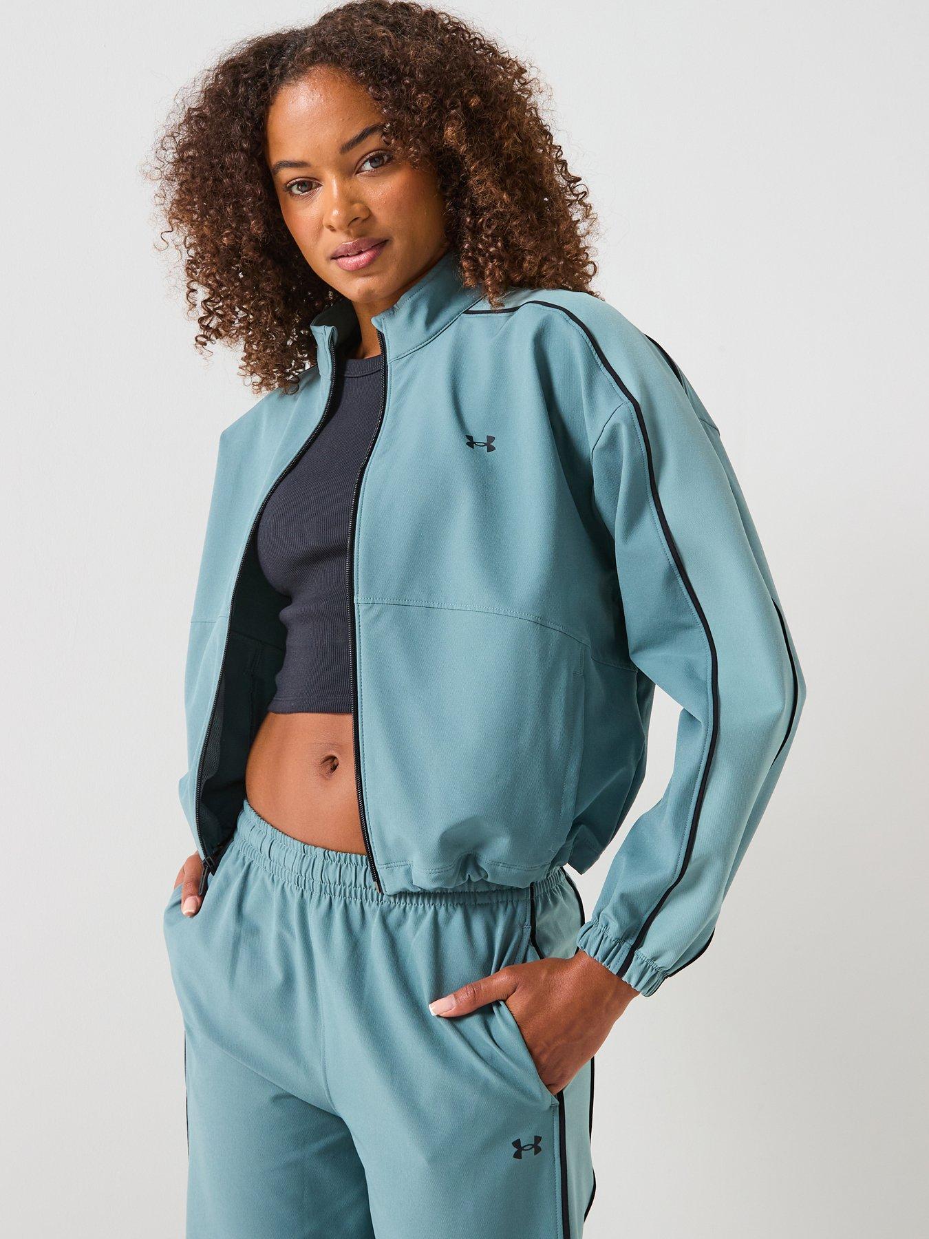 under-armour-womens-training-rival-woven-jacket-green