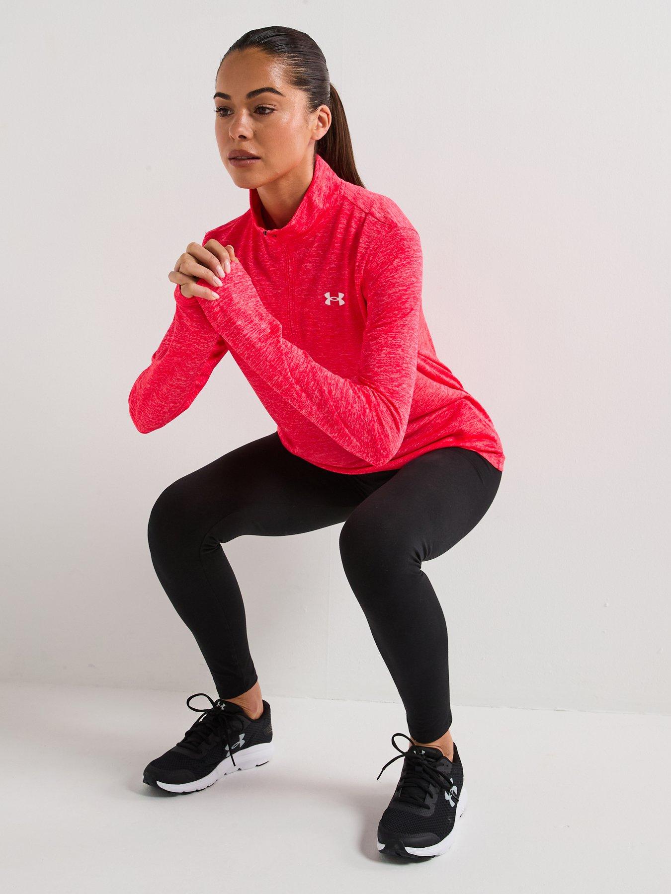 under-armour-womens-training-tech-twist-12-zip-top-red