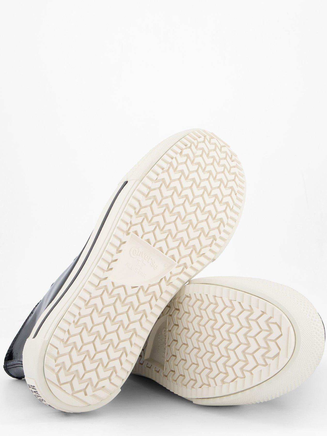 Image 4 of 7 of Converse Womens Chuck Taylor All Star Lift Double Stack Platform Patent Leather High Top - Black