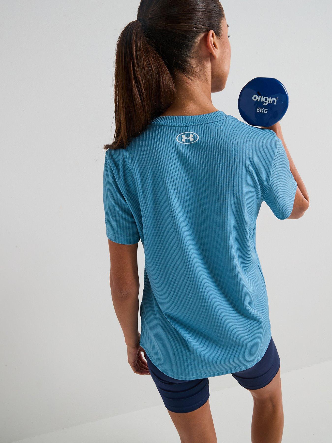 Image 2 of 6 of UNDER ARMOUR Womens Training Tech Rib T-Shirt - Blue