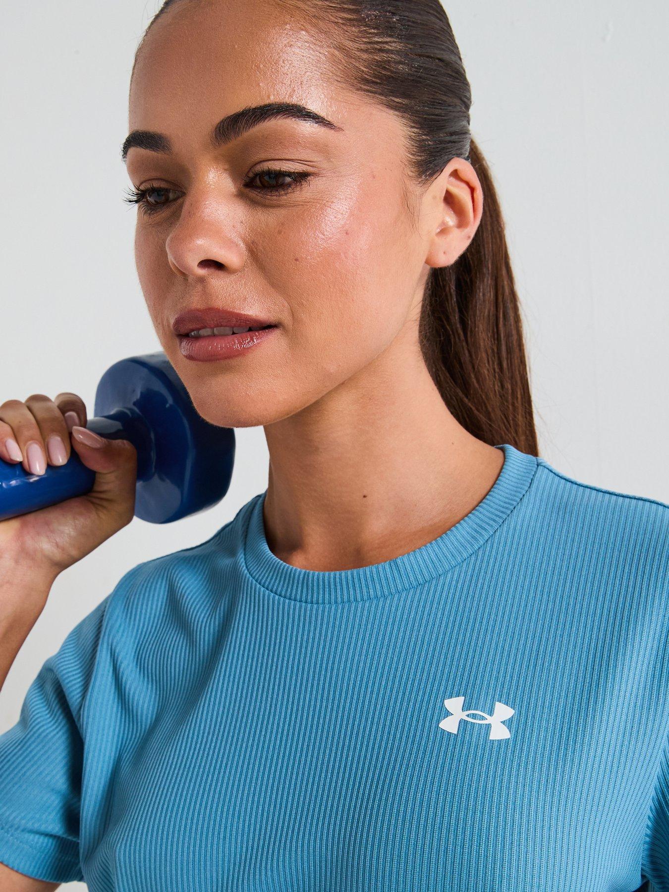 Image 4 of 6 of UNDER ARMOUR Womens Training Tech Rib T-Shirt - Blue