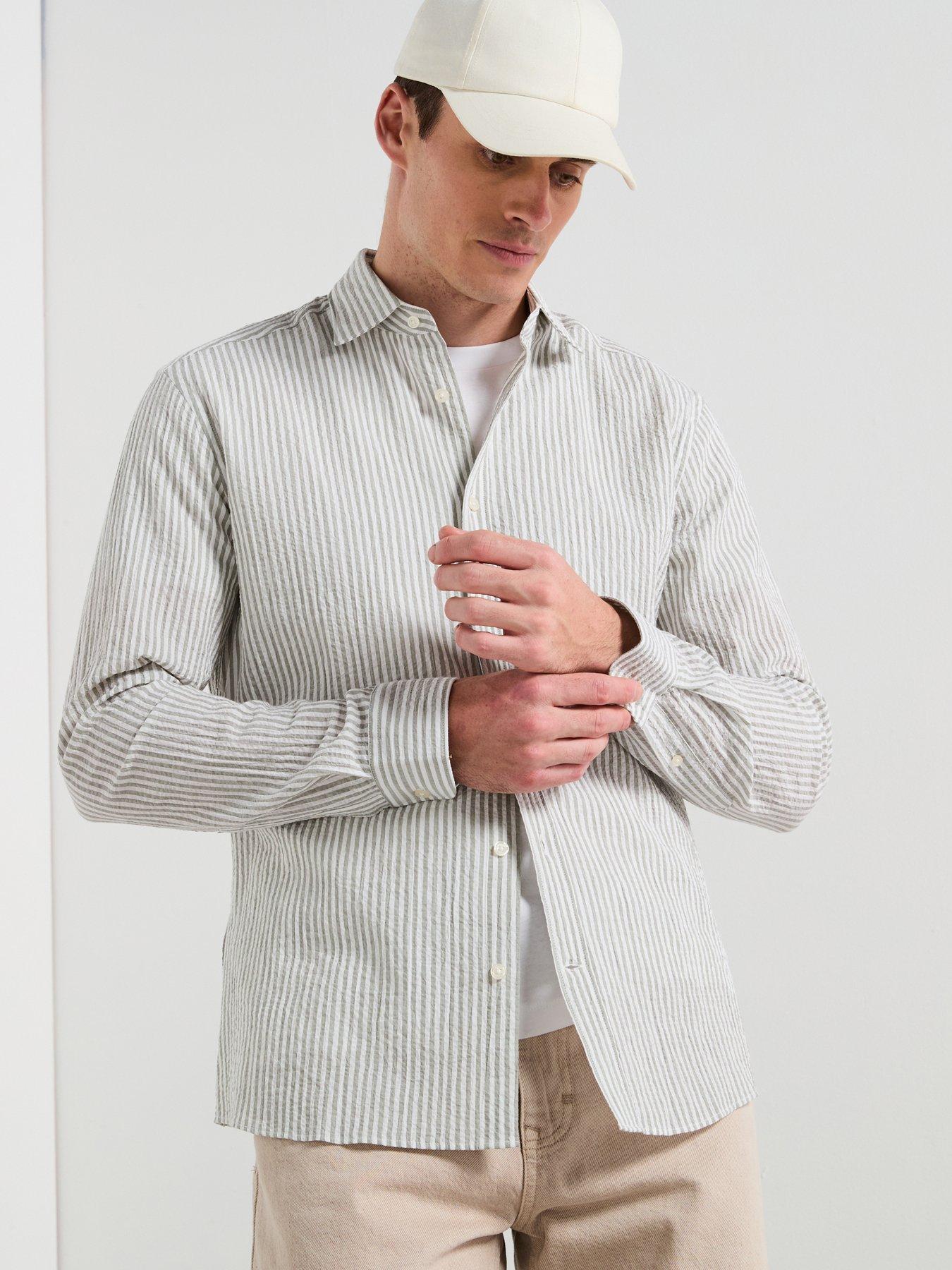 mango-kissos-long-sleeve-striped-smart-shirt-green-stripe