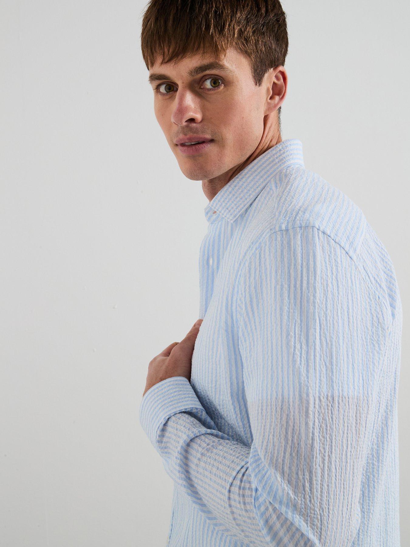 mango-kissos-long-sleeve-striped-smart-shirt-light-blueoutfit