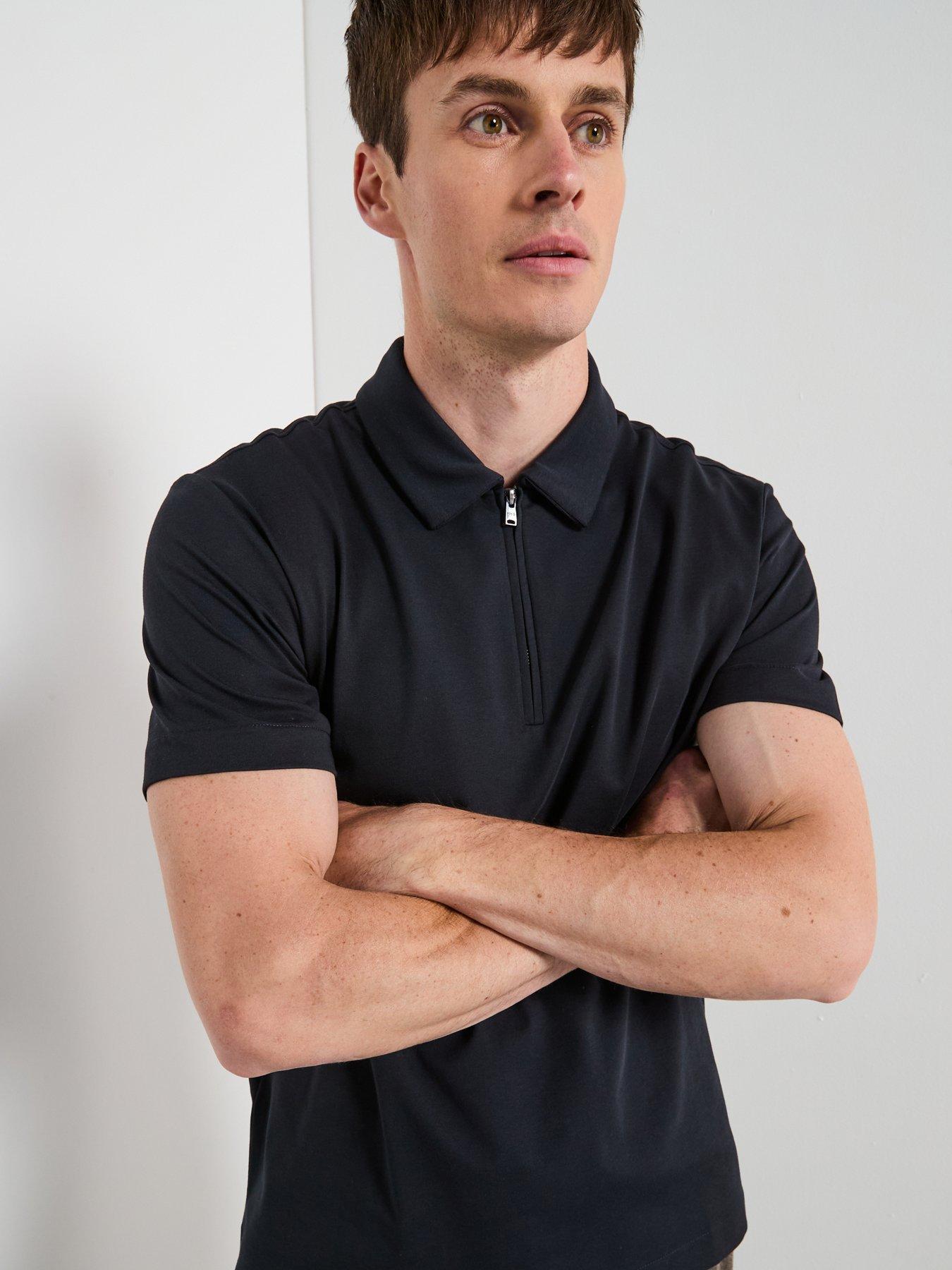 mango-carle-zip-neck-short-sleeve-polo-shirt-navydetail