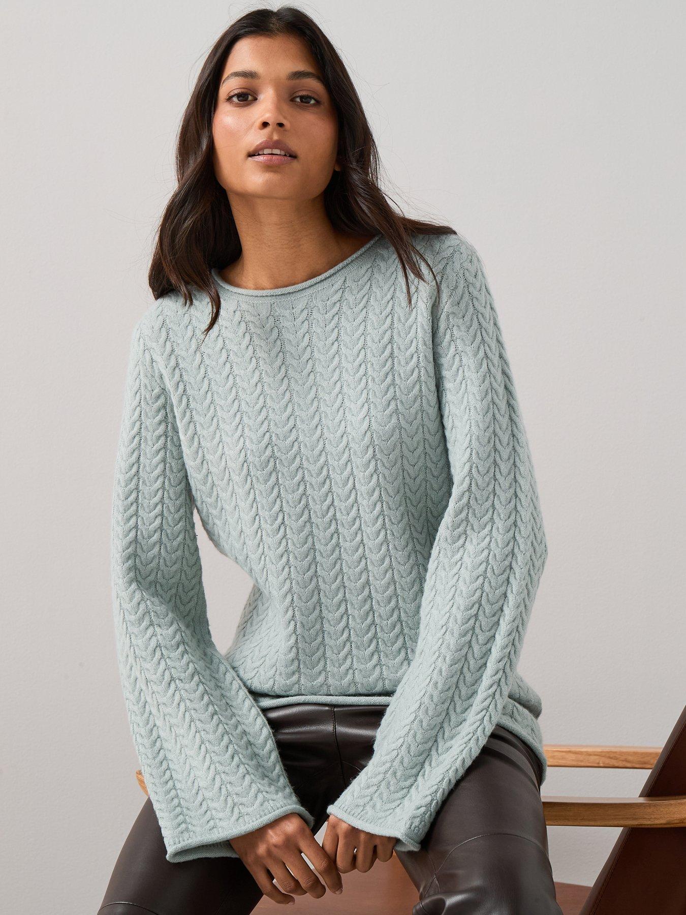 the-very-collection-rolled-edge-longline-cable-jumper-grey-blue