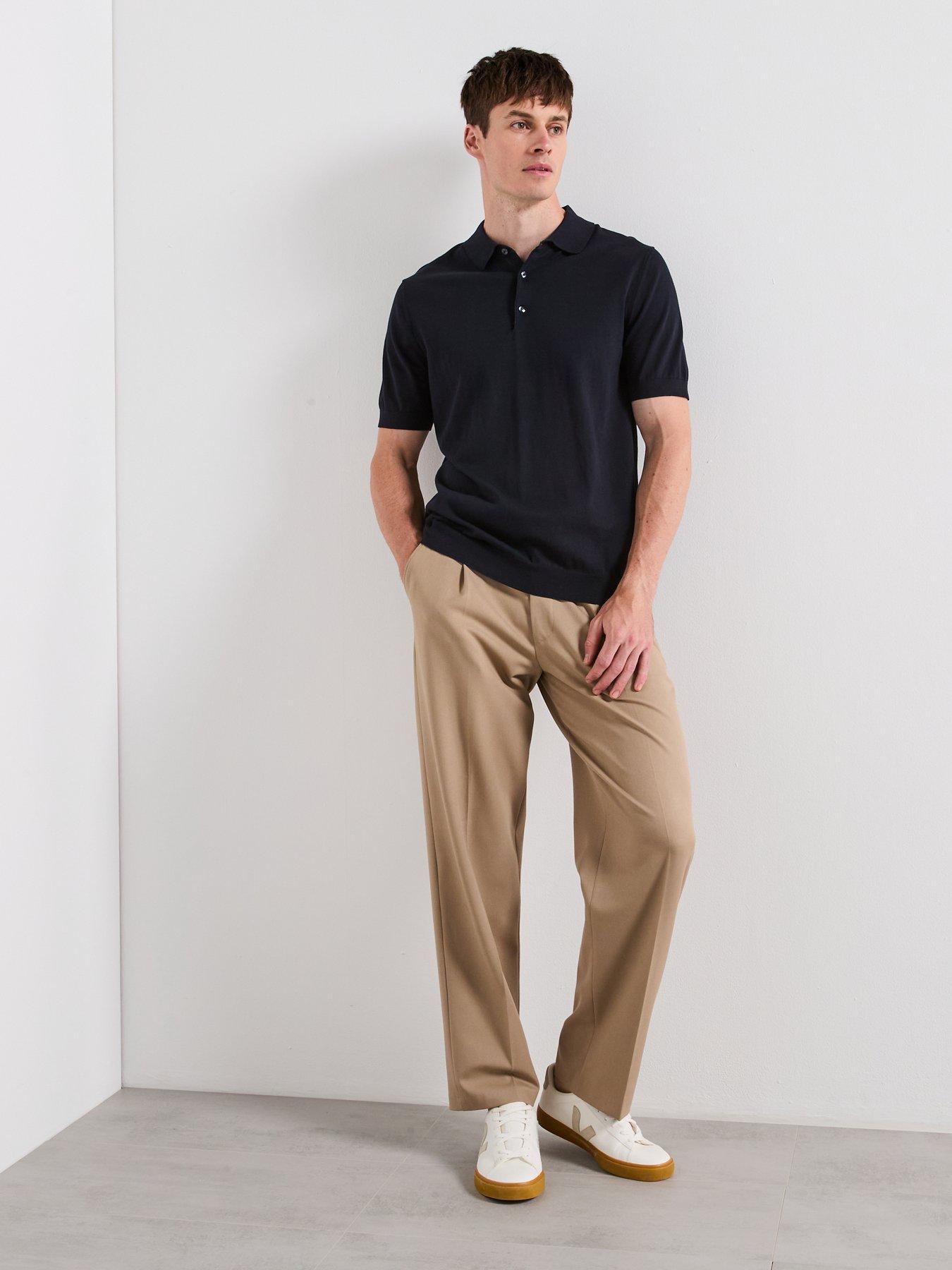 Image 3 of 6 of Mango Arraona Short Sleeve Polo Shirt - Dark Blue