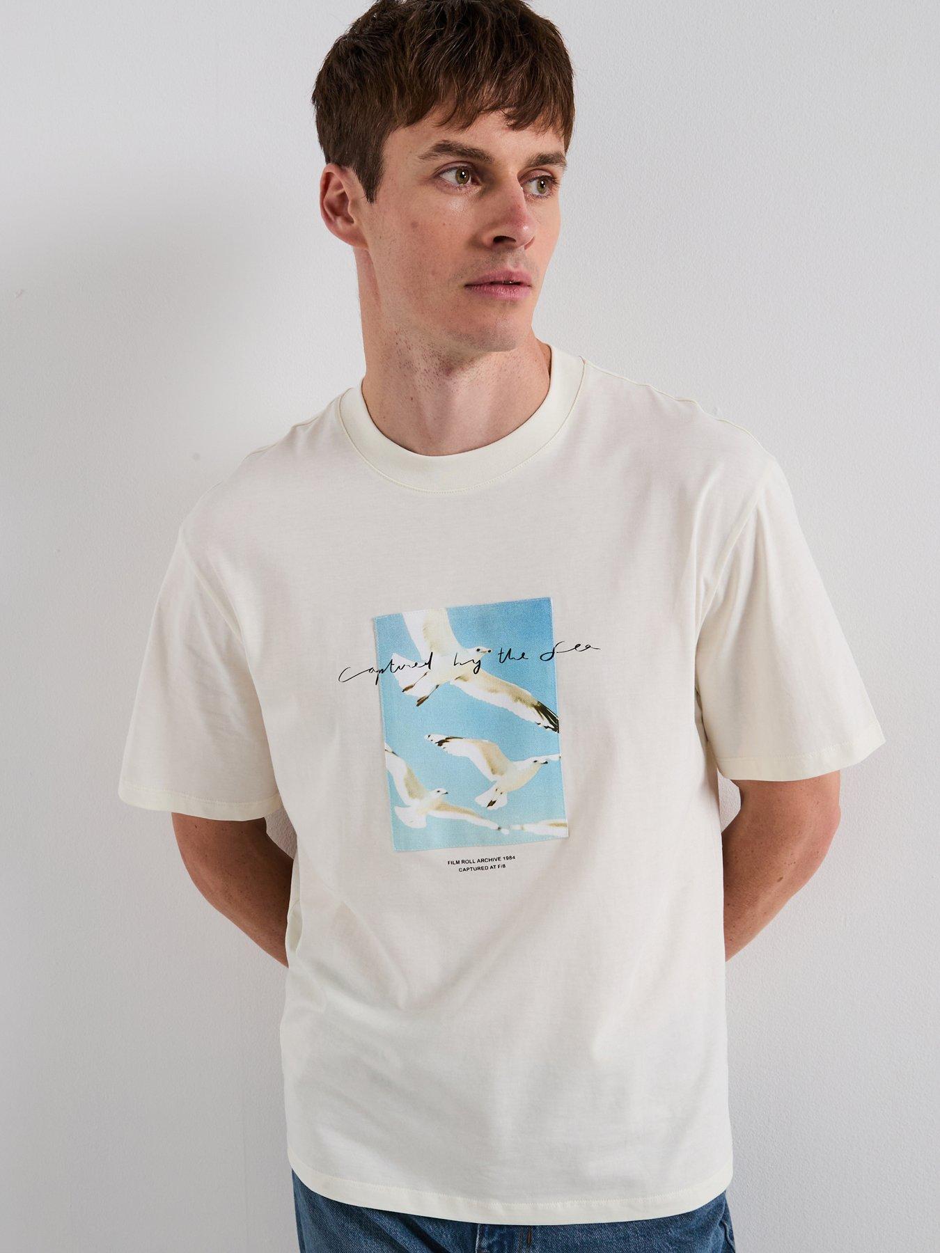 Mango Bird Graphic T-Shirt - Cream