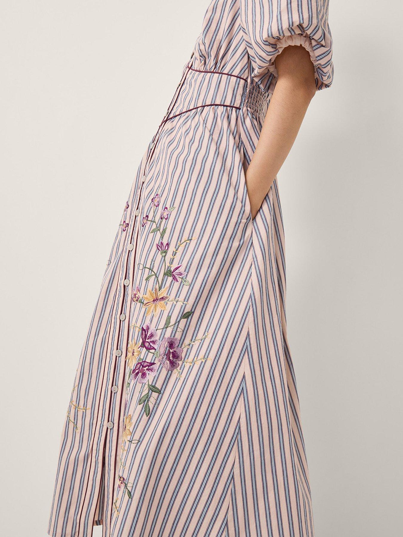 Image 3 of 4 of Monsoon Alexis Embroidered Dress - Pink
