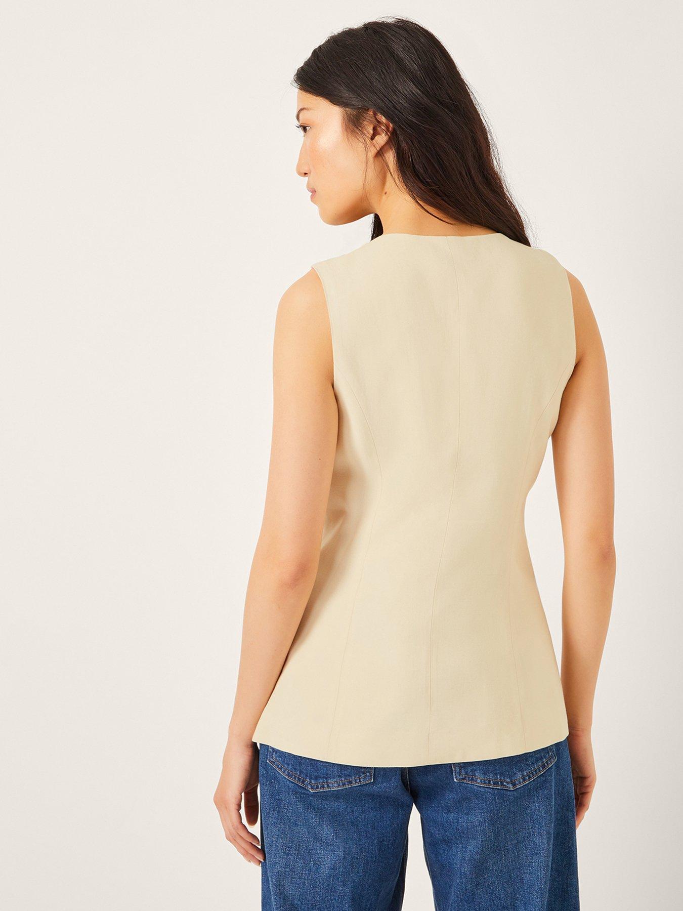 Image 2 of 5 of Monsoon Alba Waistcoat - Yellow