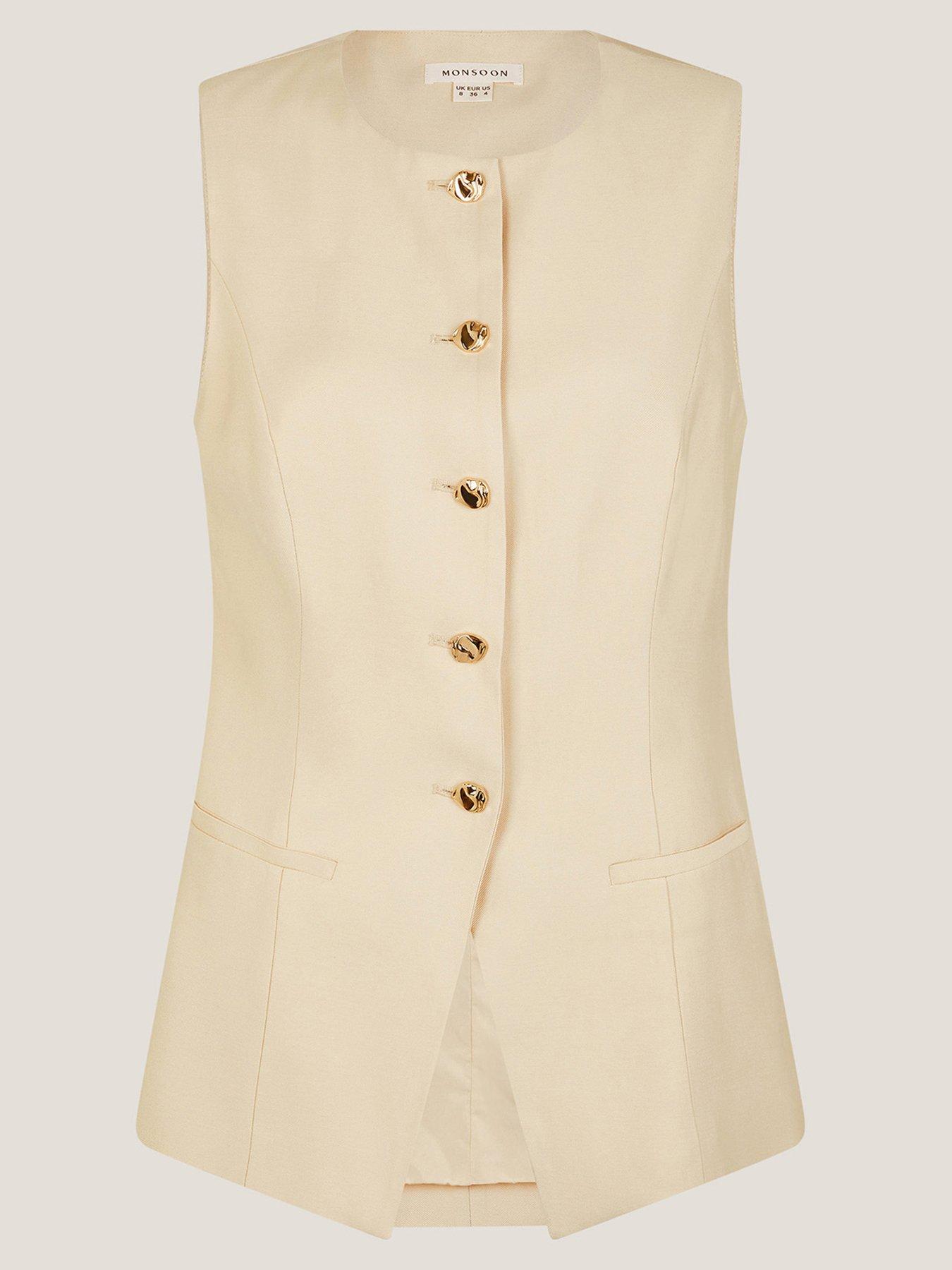 Image 3 of 5 of Monsoon Alba Waistcoat - Yellow
