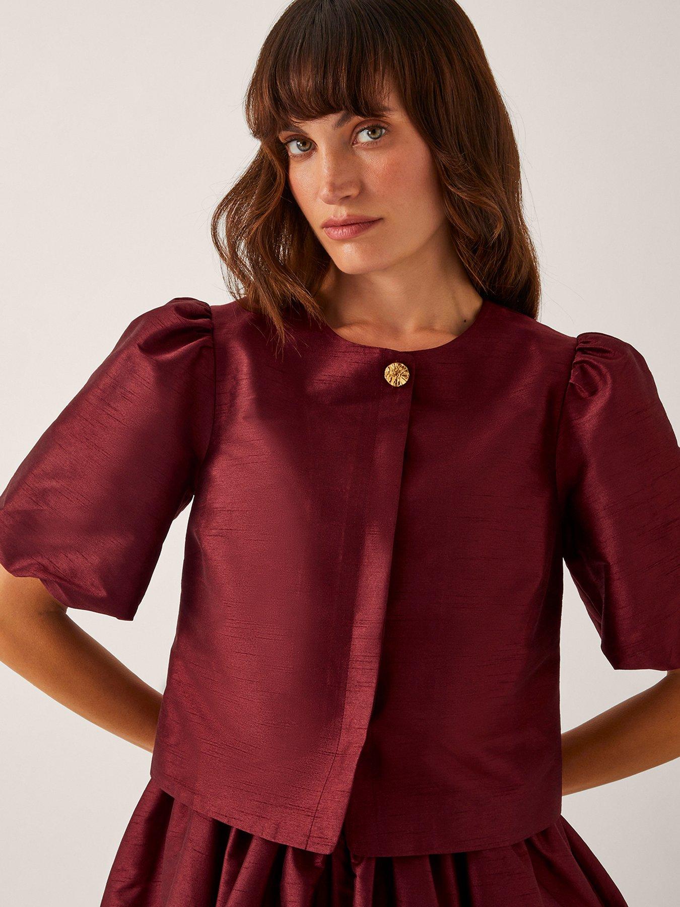 Monsoon Mya Jacket - Burgundy