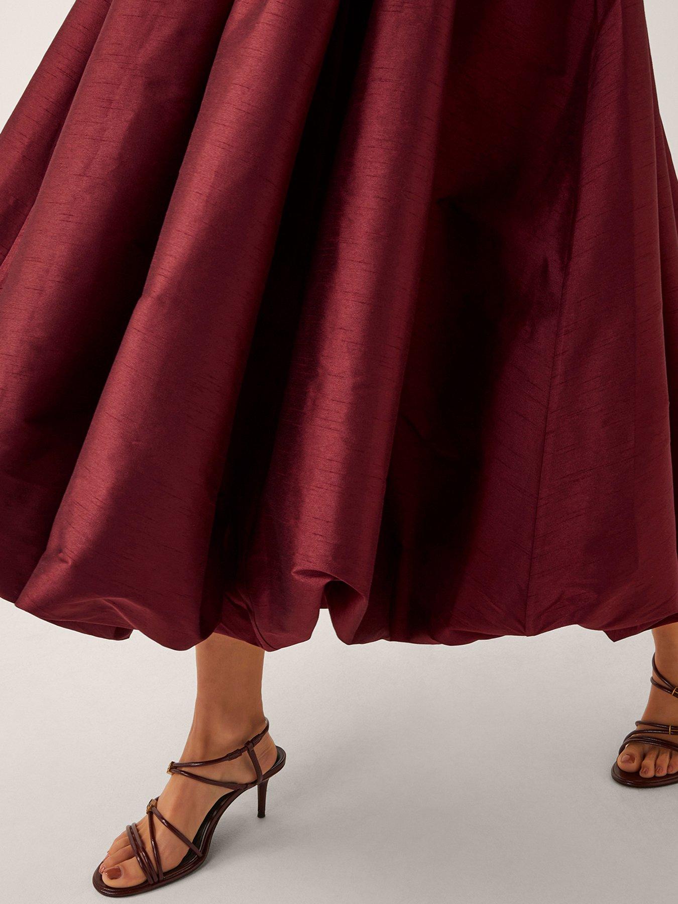 Monsoon Mya Burgundy Dress - Burgundy | Very Ireland