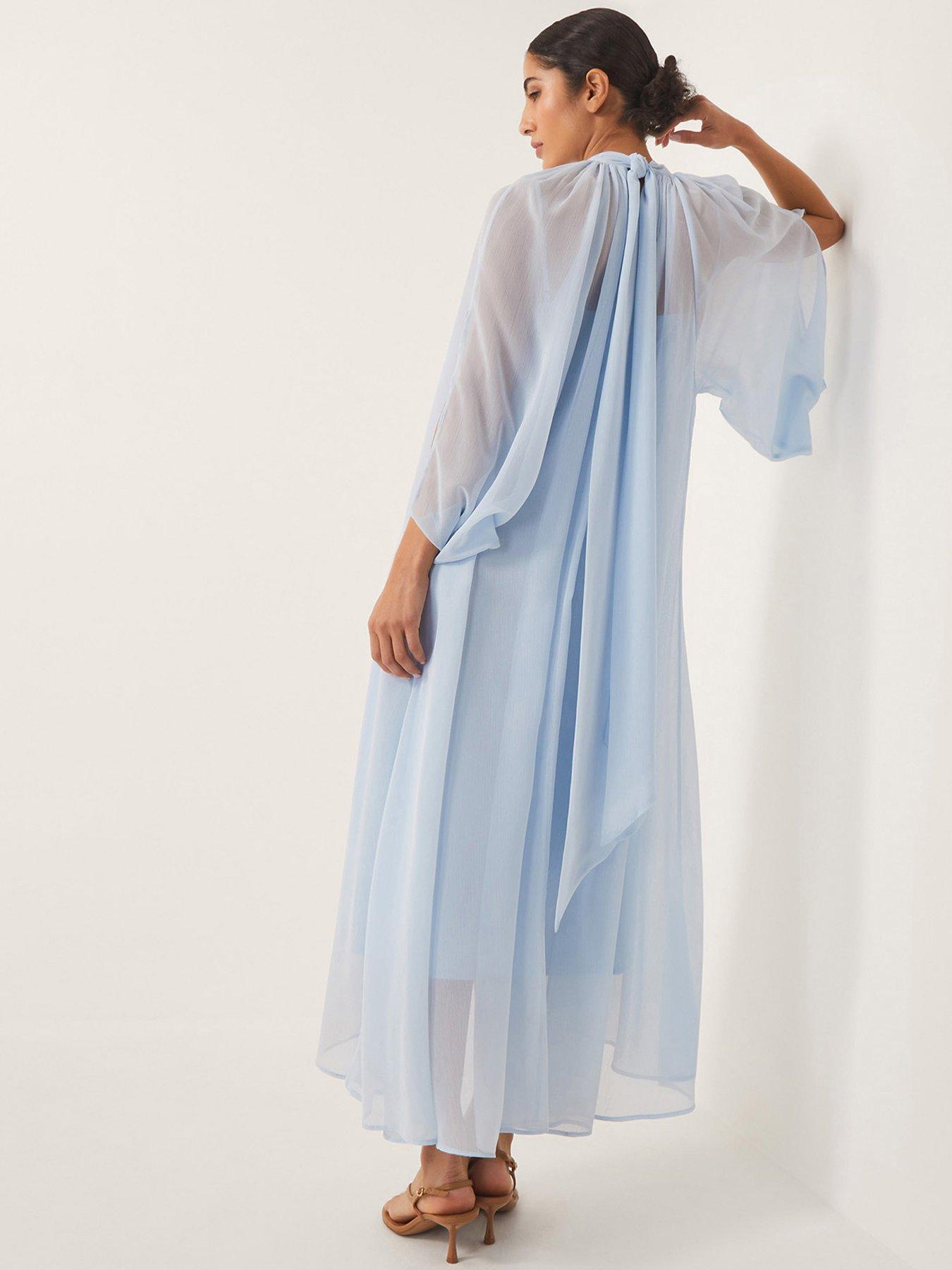 Image 2 of 6 of Monsoon Amelie Crinkle Dress - Blue