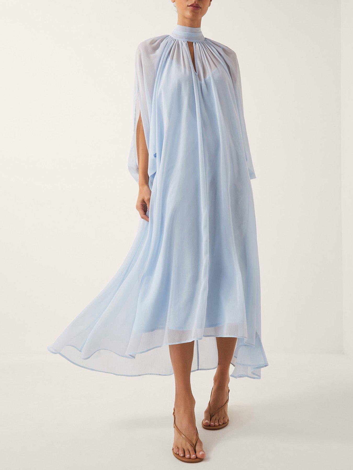 Image 4 of 6 of Monsoon Amelie Crinkle Dress - Blue