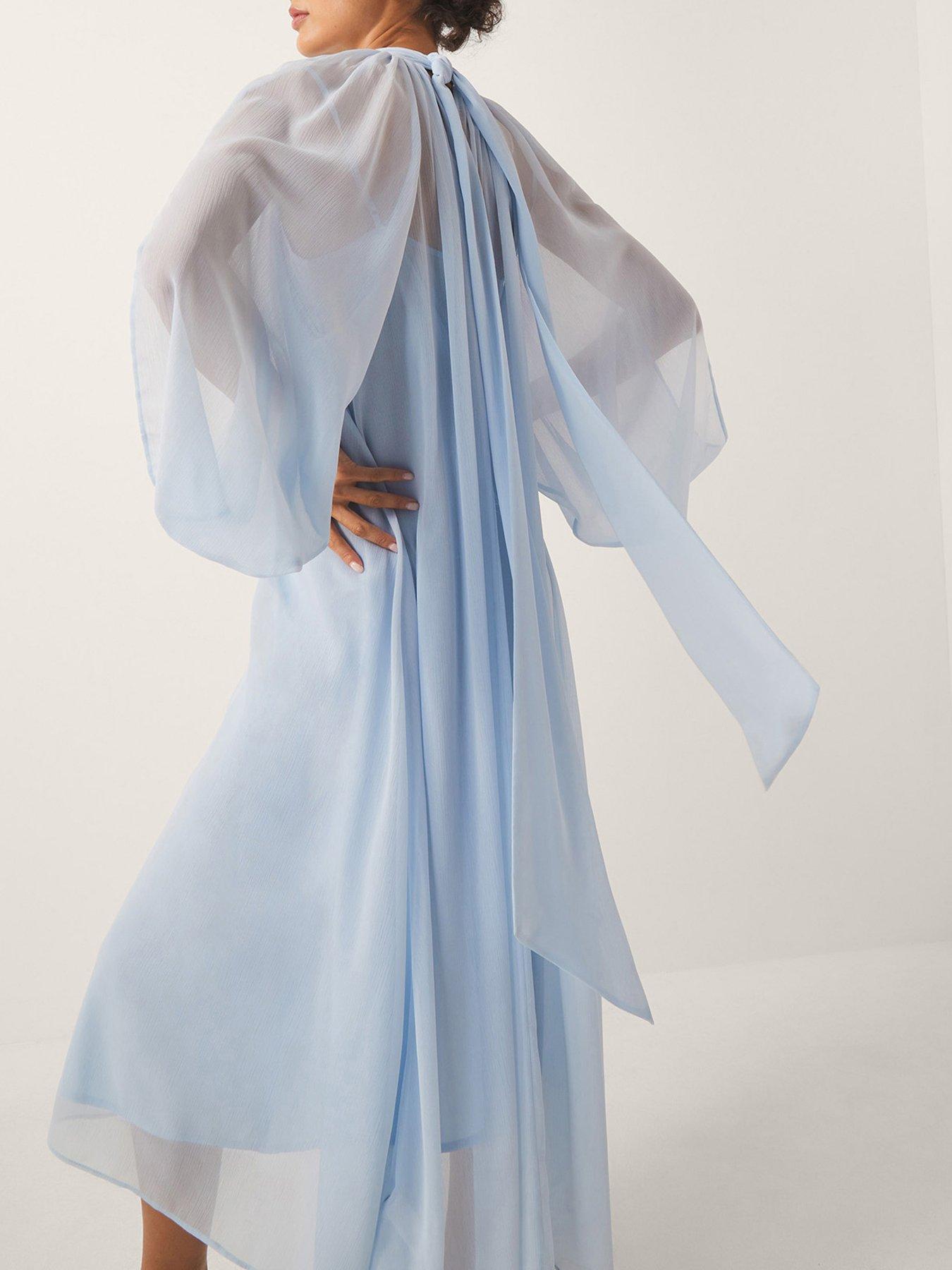 Image 5 of 6 of Monsoon Amelie Crinkle Dress - Blue