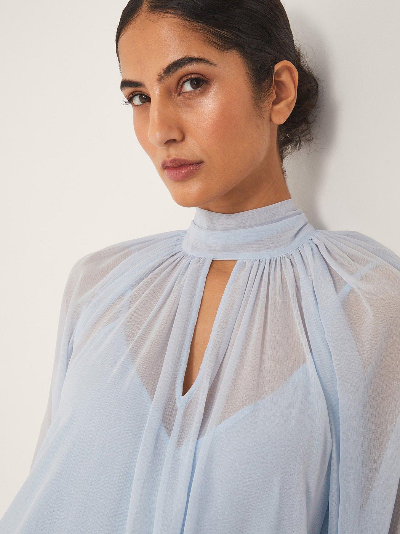 Image 6 of 6 of Monsoon Amelie Crinkle Dress - Blue