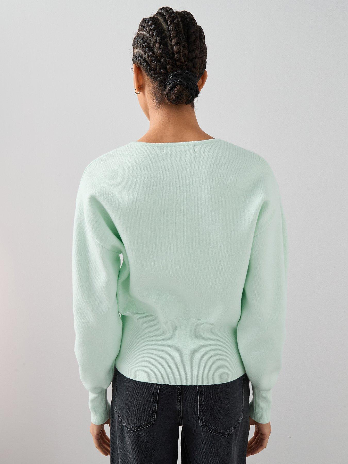 the-very-collection-crew-neck-popper-front-cardigan-greenstillFront