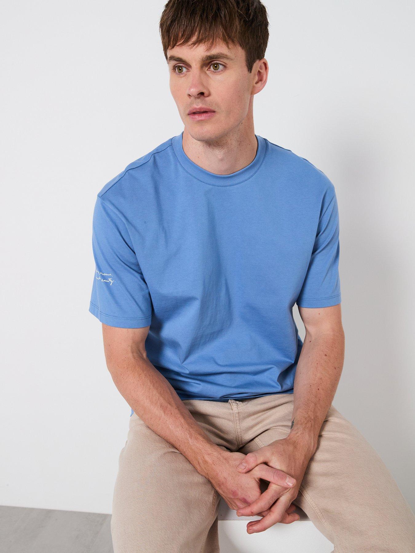 Image 6 of 6 of Mango Greek Back Graphic T-Shirt - Blue