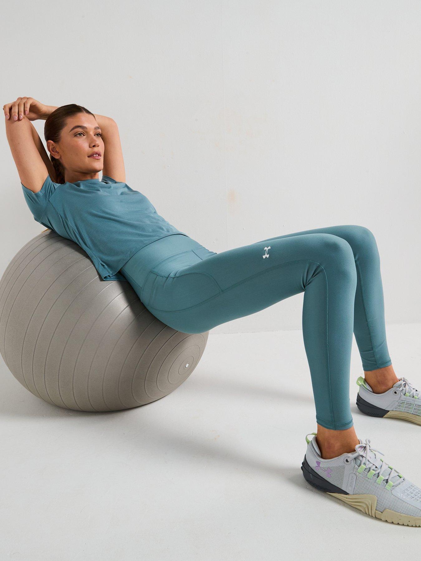 UNDER ARMOUR Womens Training Tech High Rise Tights - Green