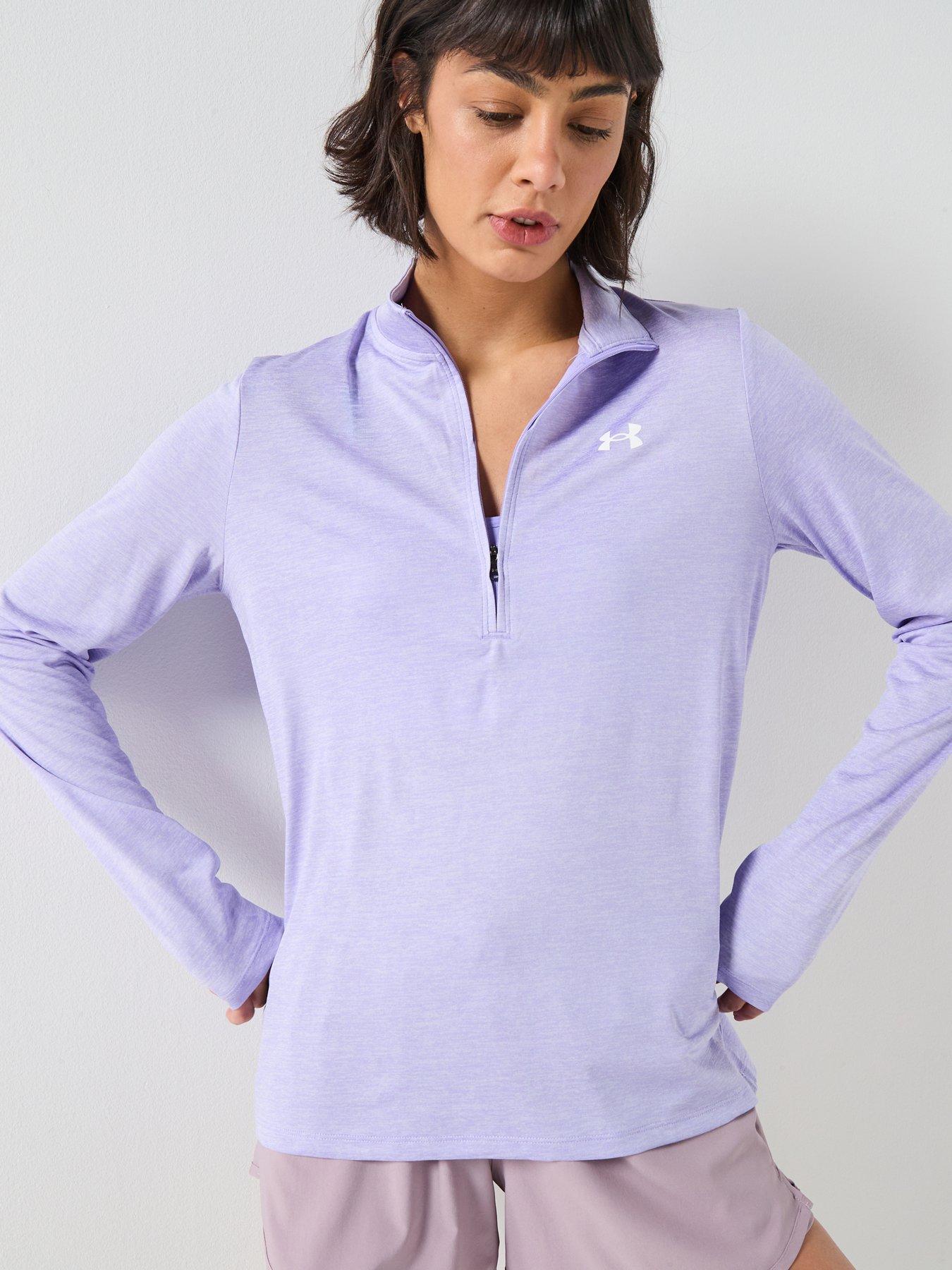 under-armour-womens-training-tech-twist-12-zip-top-purplefront