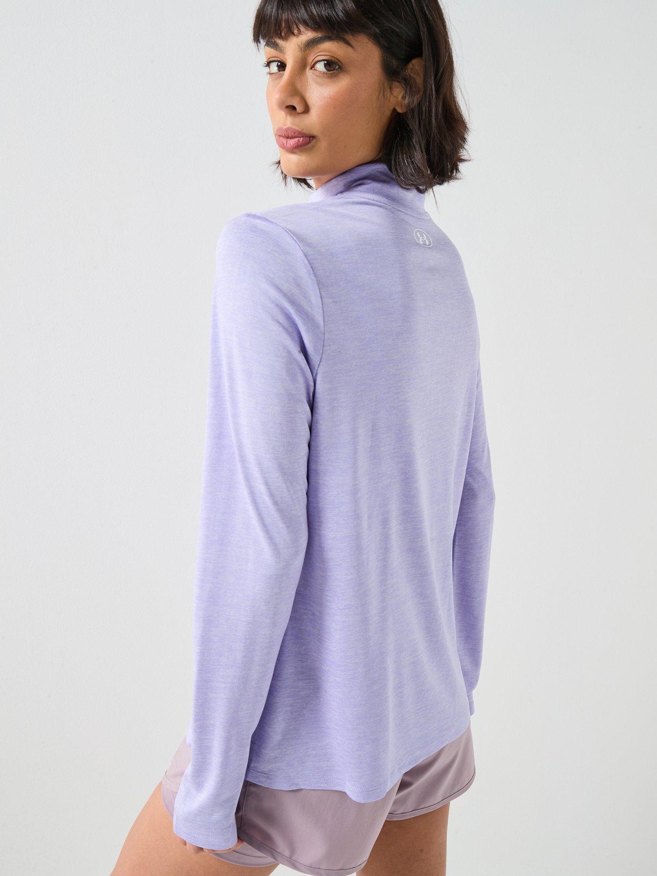 under-armour-womens-training-tech-twist-12-zip-top-purplestillFront