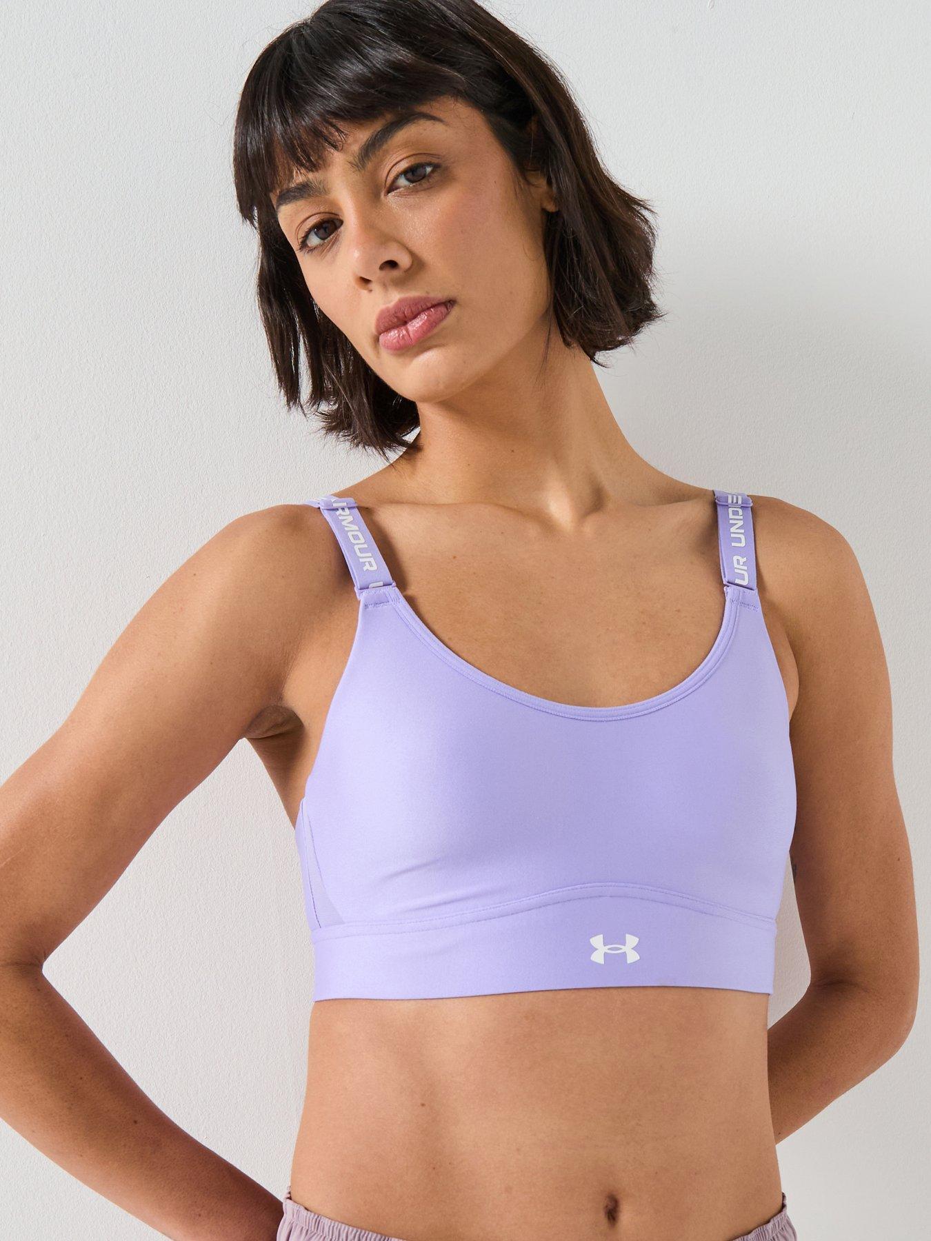UNDER ARMOUR Womens Training Infinity 20 Mid Support A-C Cup Sports Bra - Purple
