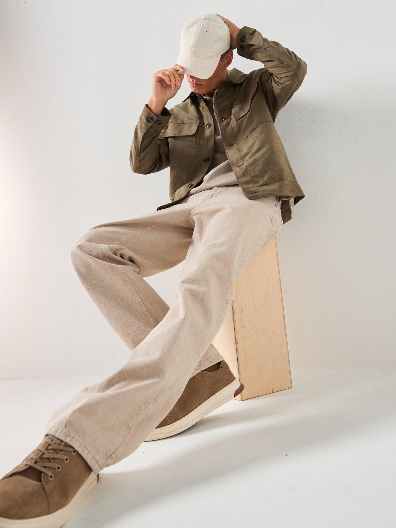 Image 3 of 6 of Mango Zonza Faux Suede Jacket - Khaki