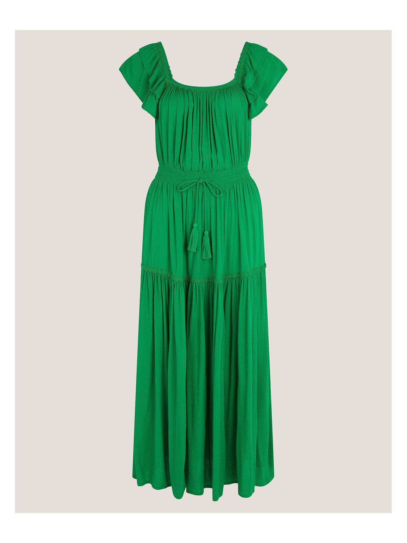 Image 6 of 6 of Monsoon Isabela Tiered Dress - Green