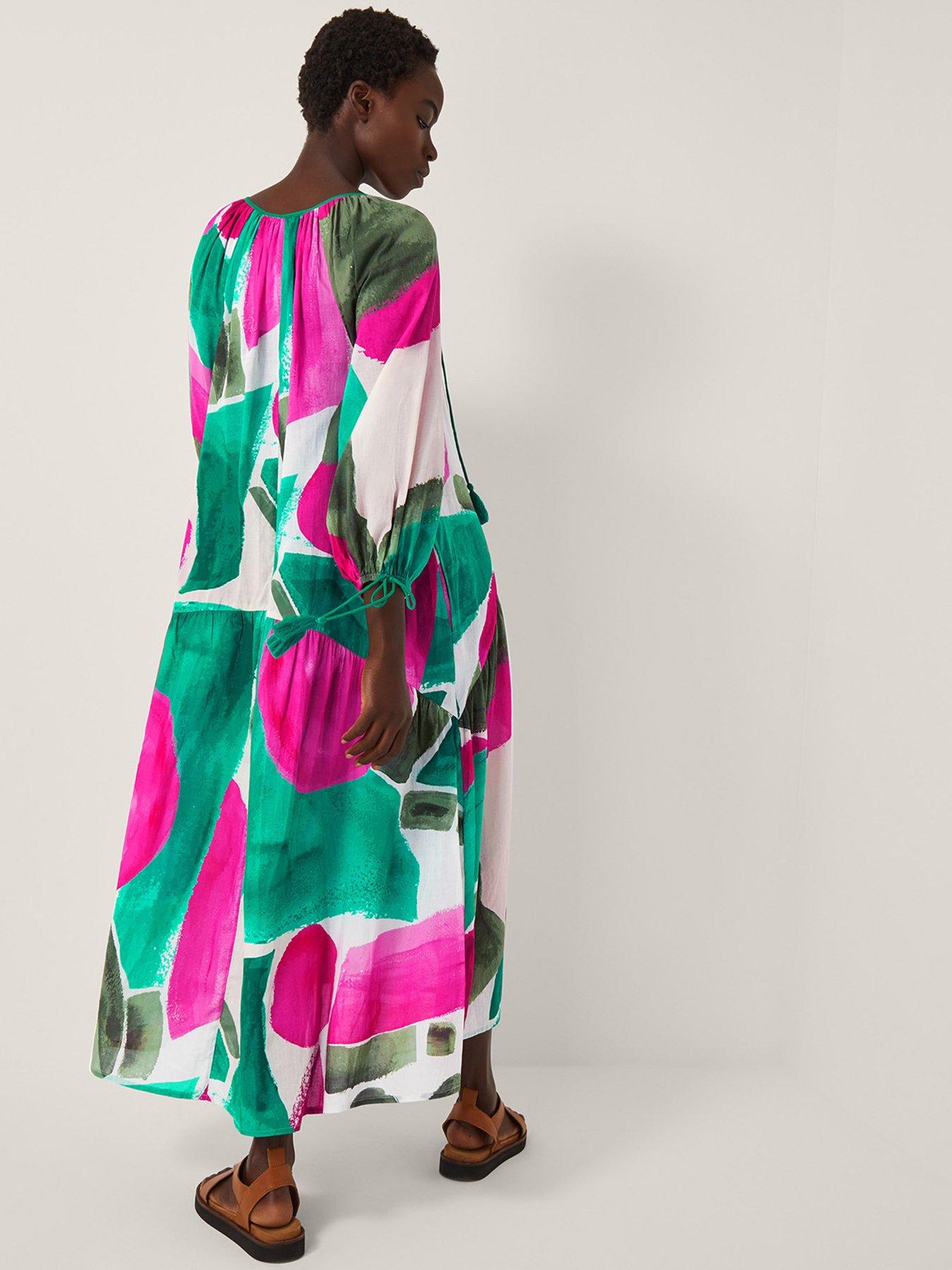 Image 2 of 4 of Monsoon Miley Midi Dress - Green
