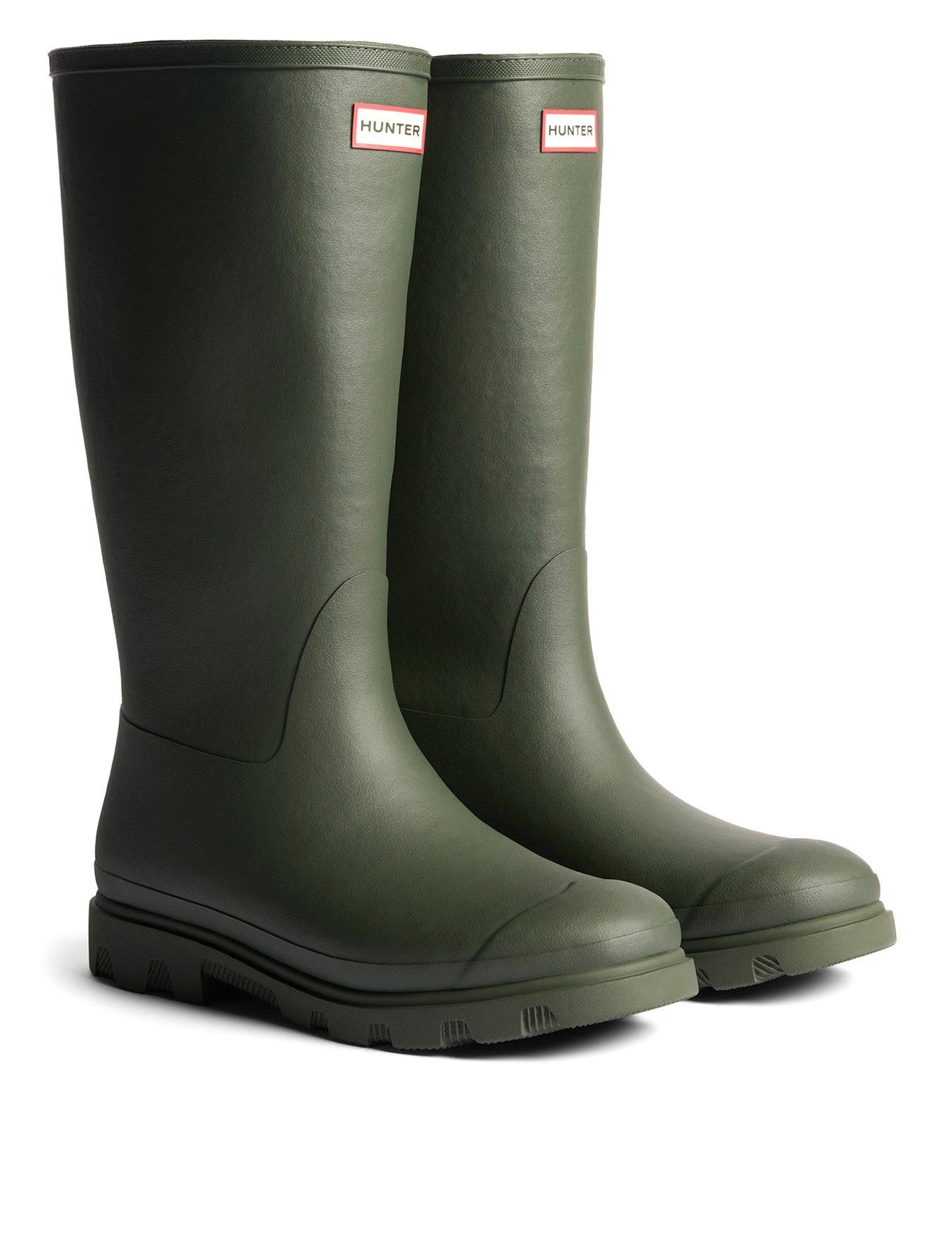 Hunter Downpour Tall Insulated Wellington Boot- Khaki