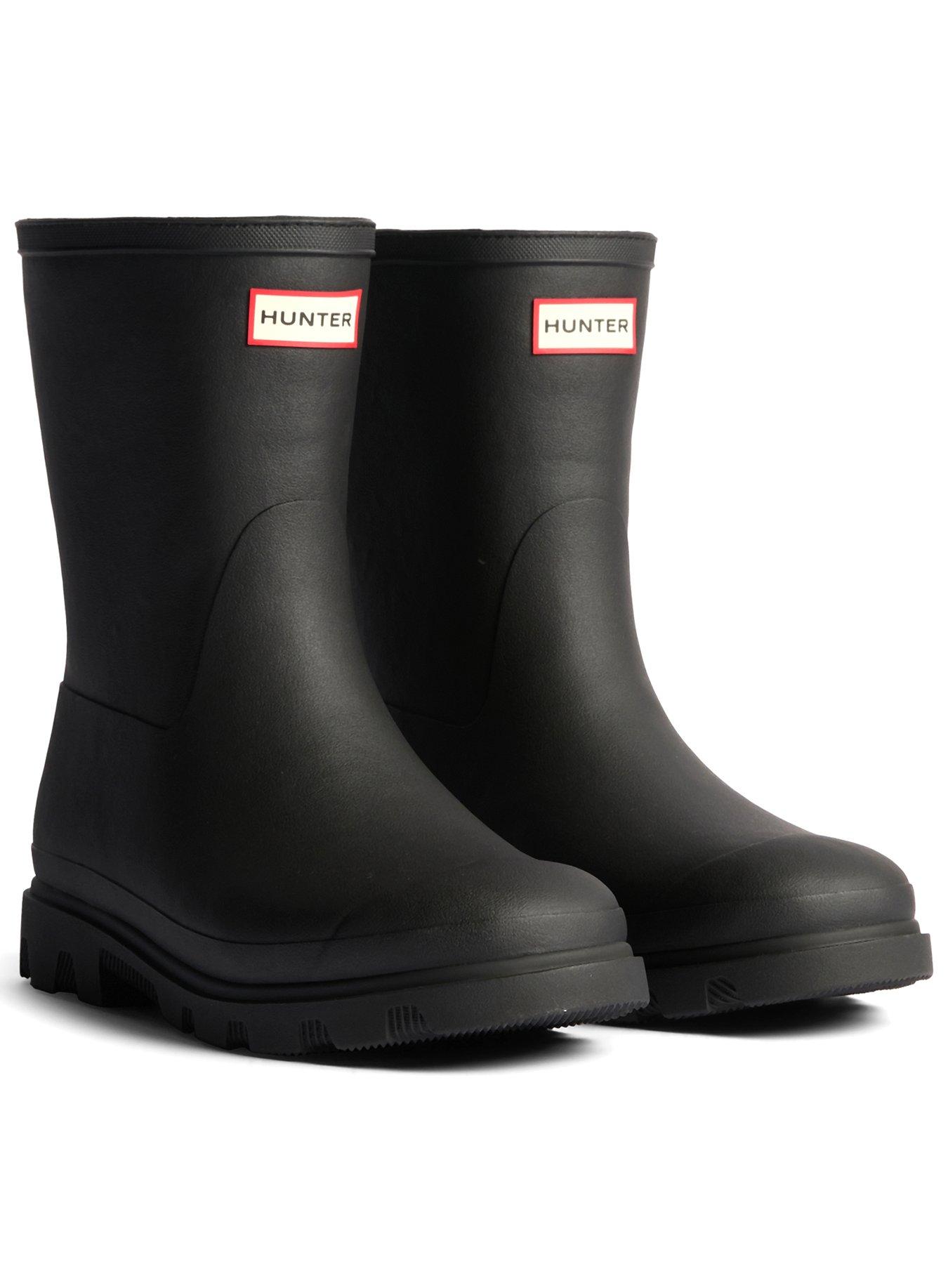 Hunter Downpour Short Insulated Wellington Boot - Black