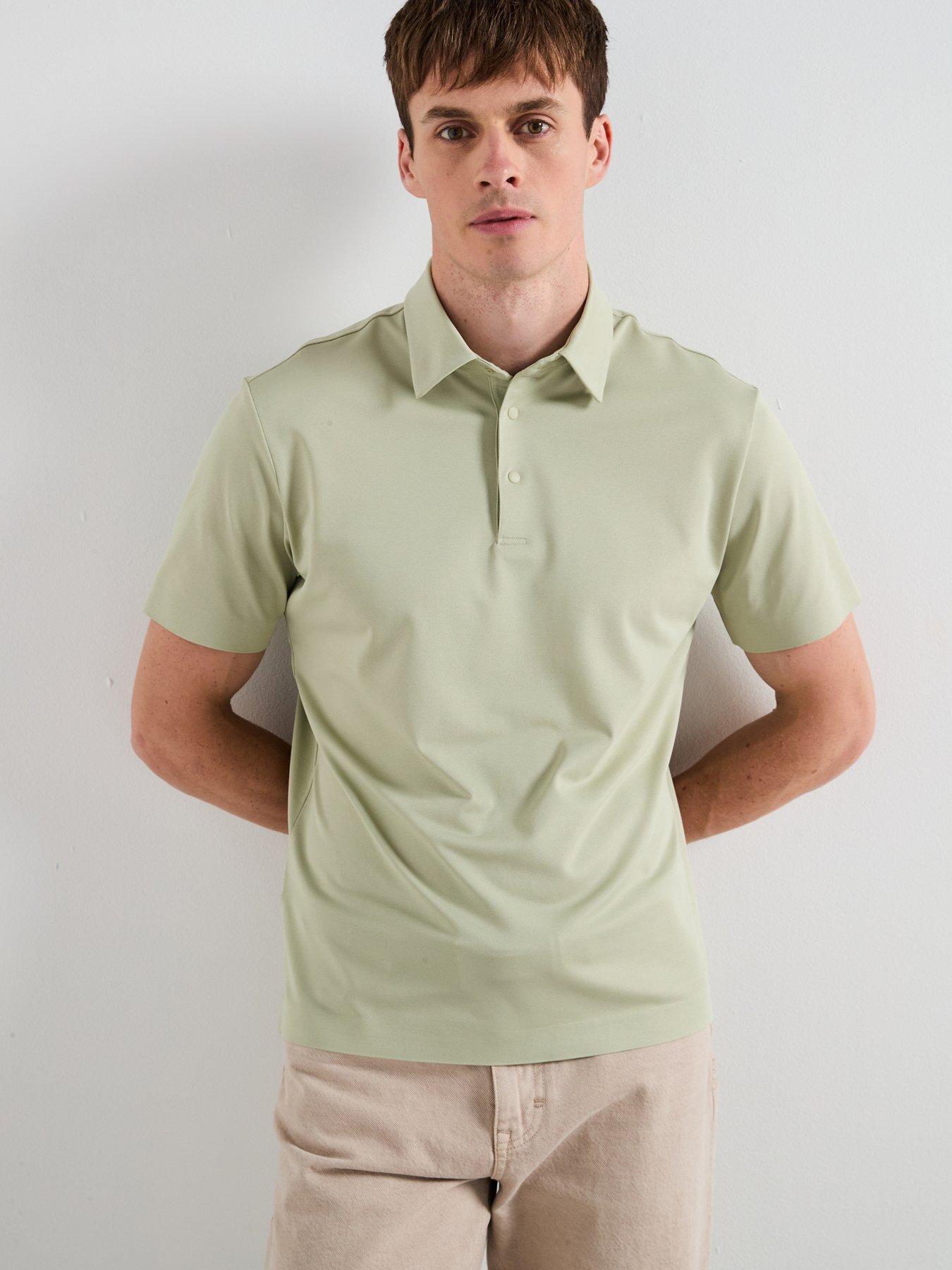 Mango Palamos Short Sleeve Polo Shirt - Light Green