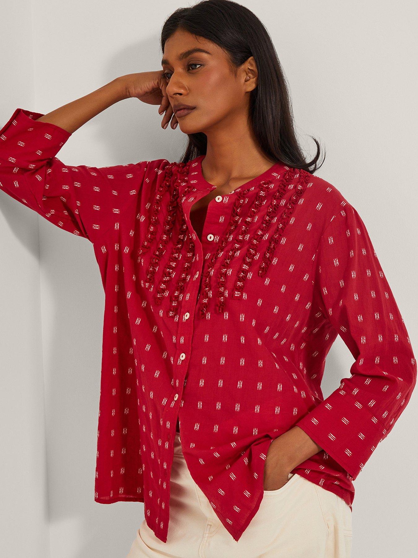 monsoon-poppy-dobby-blouse-red