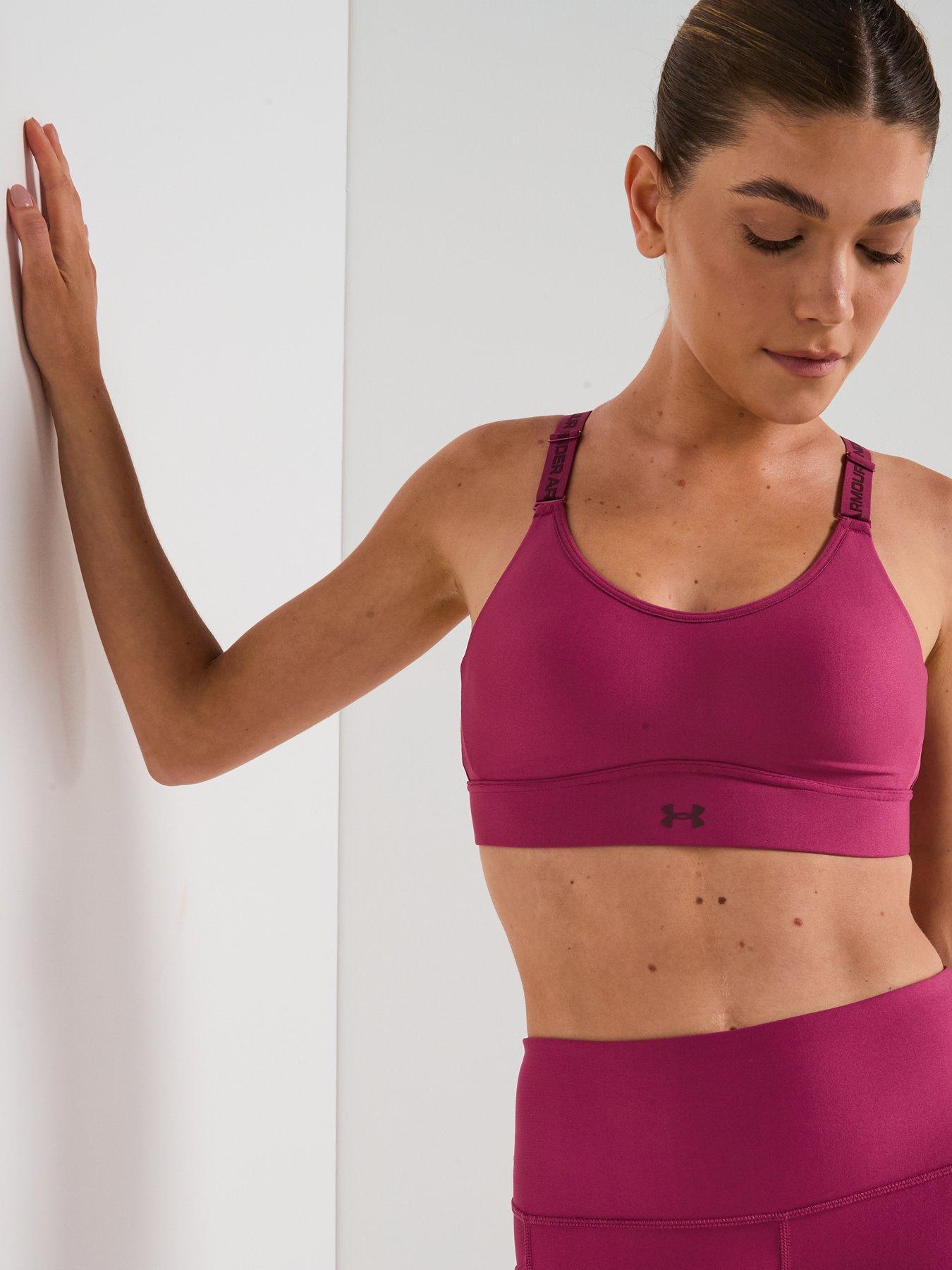 Image 4 of 6 of UNDER ARMOUR Womens Training Infinity 20 Mid Support A-C Cup Sports Bra - Burgundy