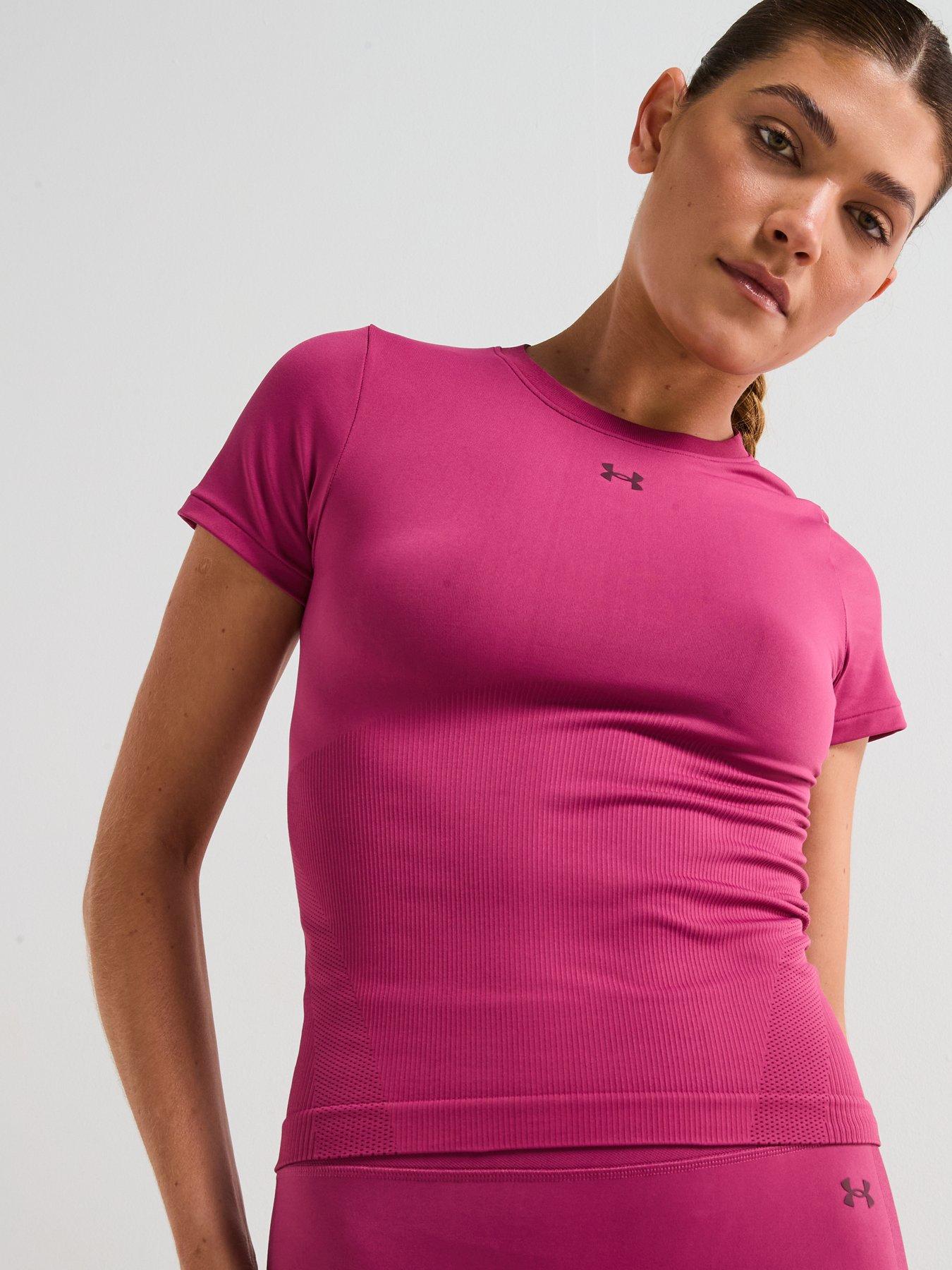 Image 6 of 6 of UNDER ARMOUR Womens Training Vanish Seamless Loose T-Shirt - Burgundy