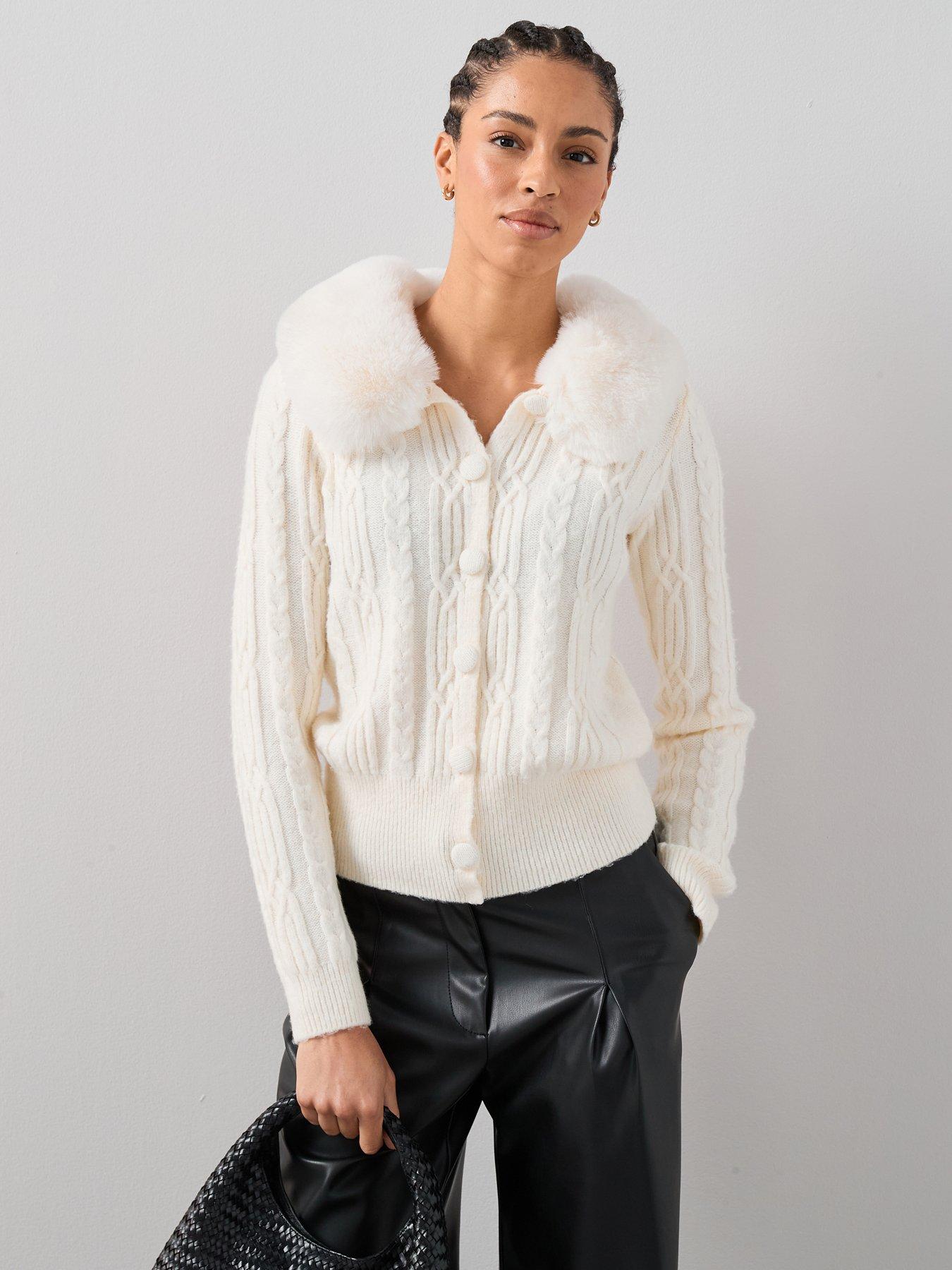 the-very-collection-detachable-fur-collared-cable-cardigan-cream