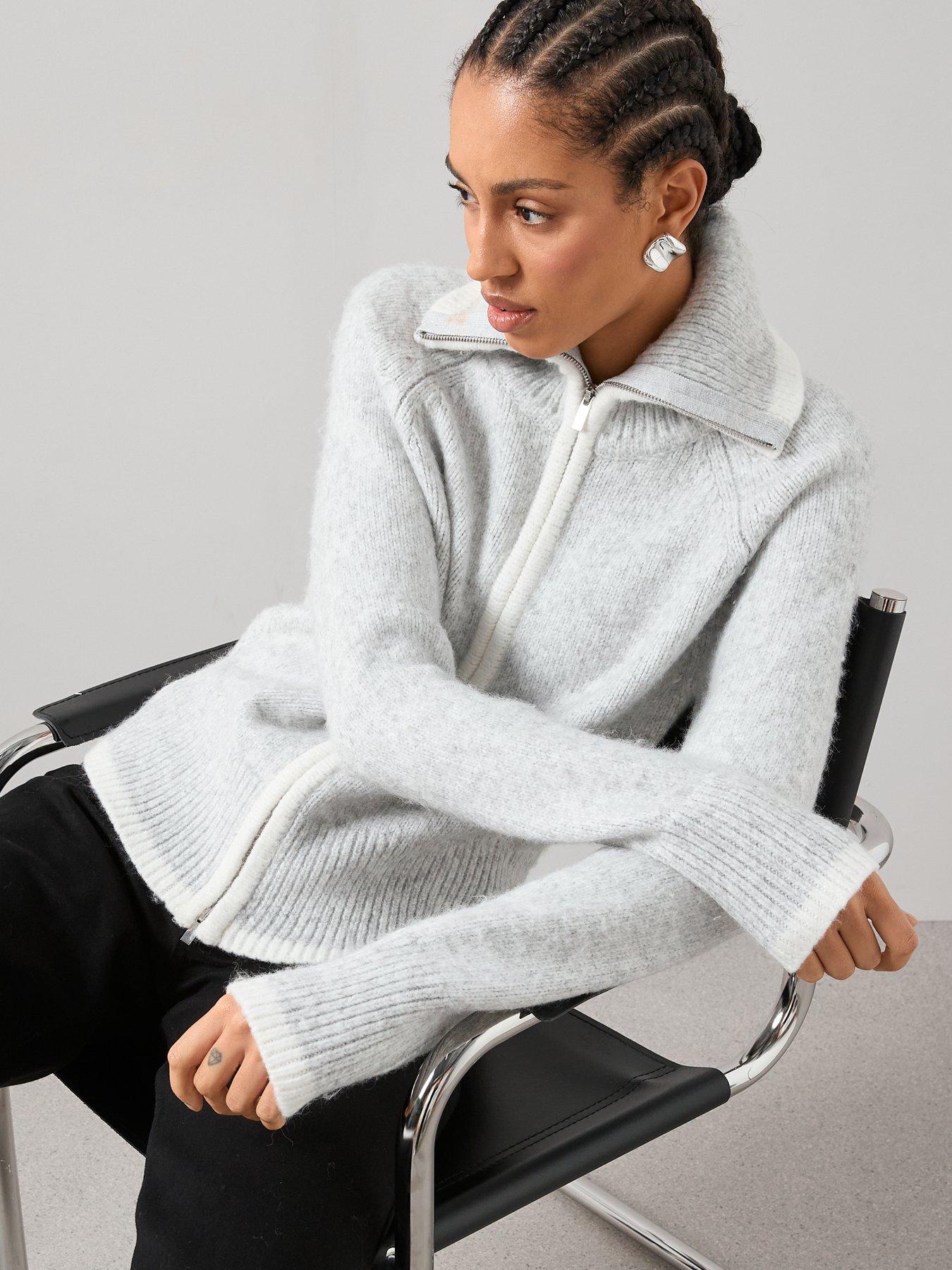 the-very-collection-contrast-zip-through-knitted-cardigan-greyoutfit