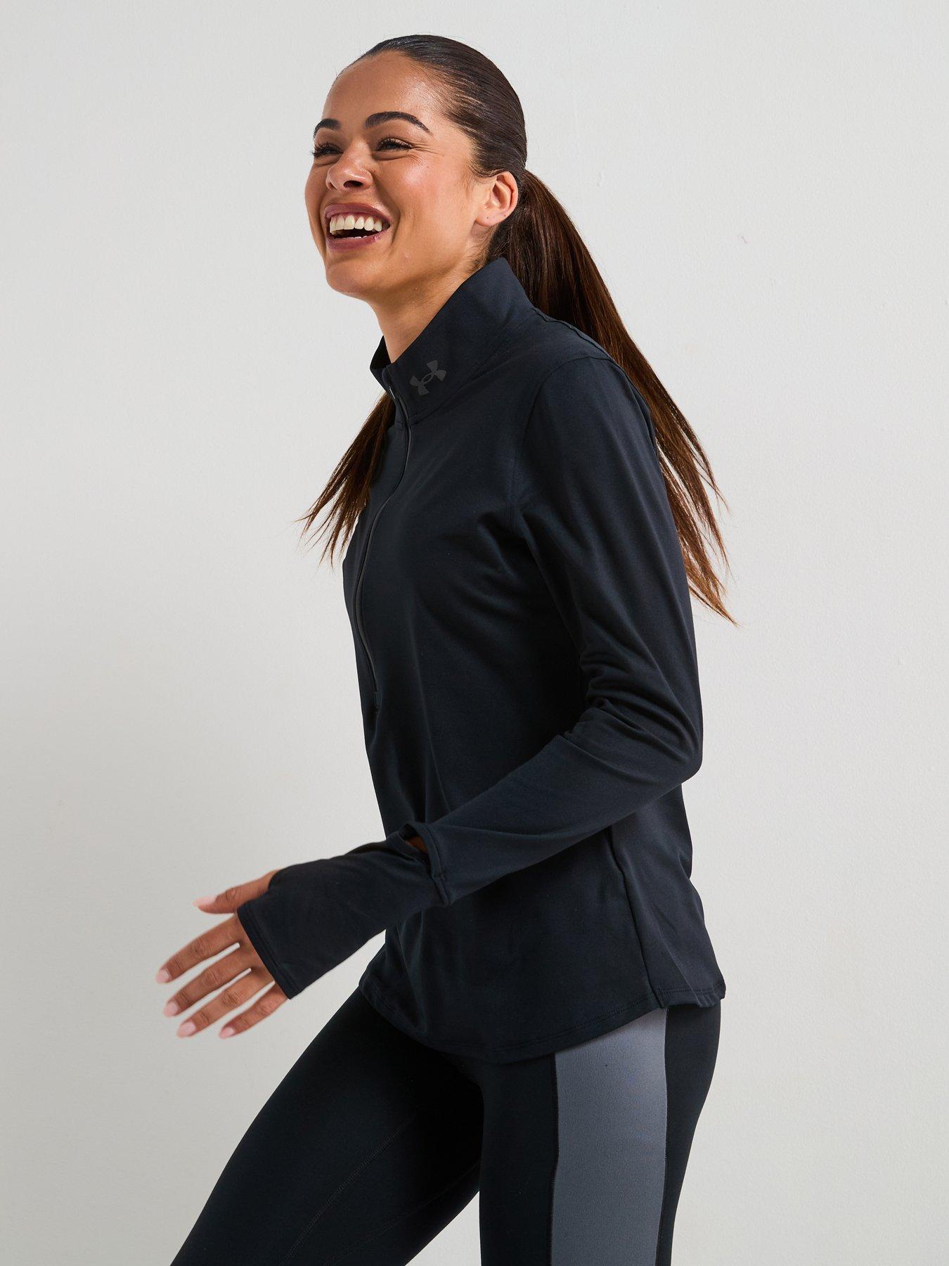 under-armour-womens-running-launch-pro-12-zip-top-black
