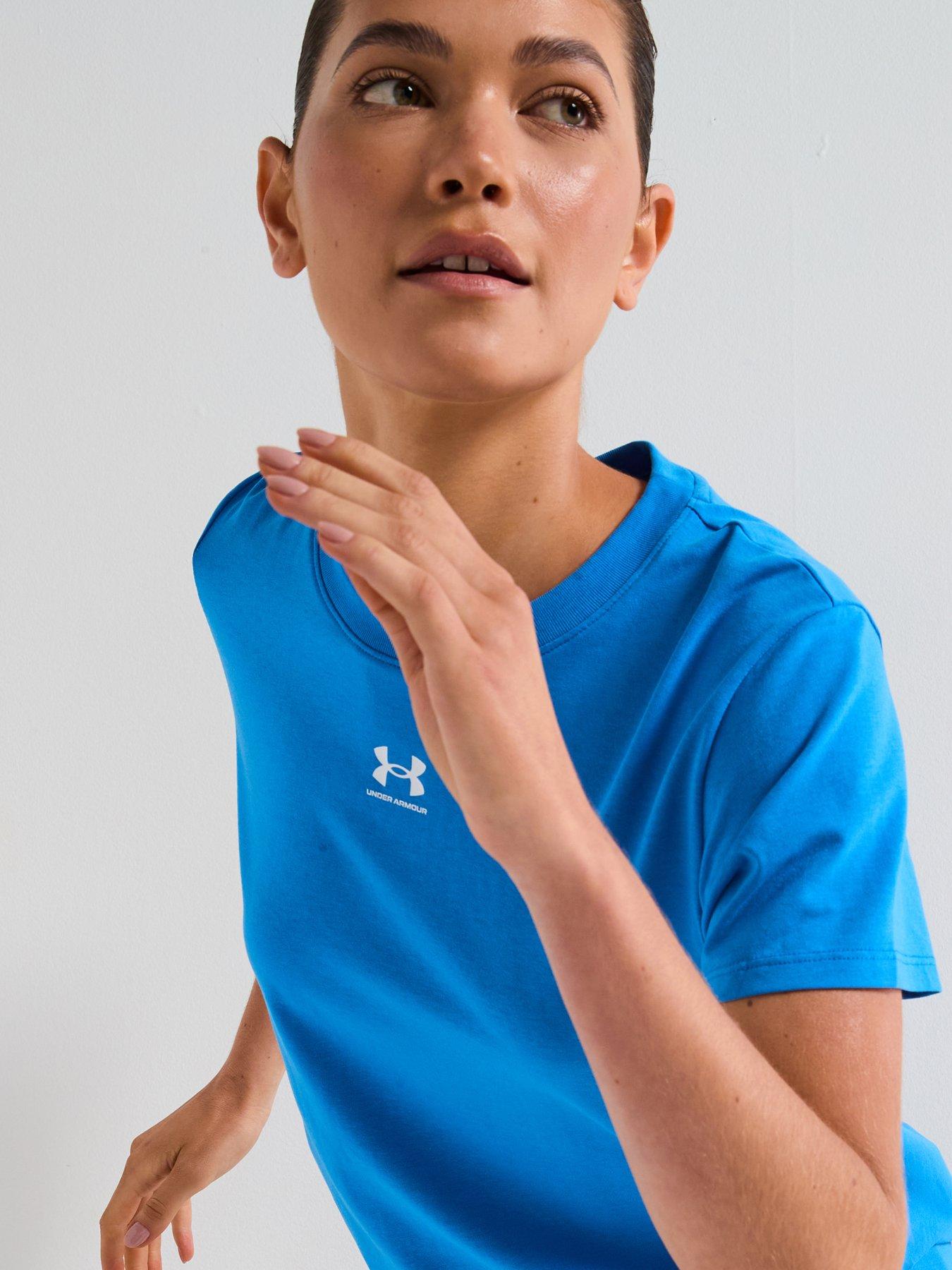 UNDER ARMOUR Womens Training Rival Core T-Shirt - Blue