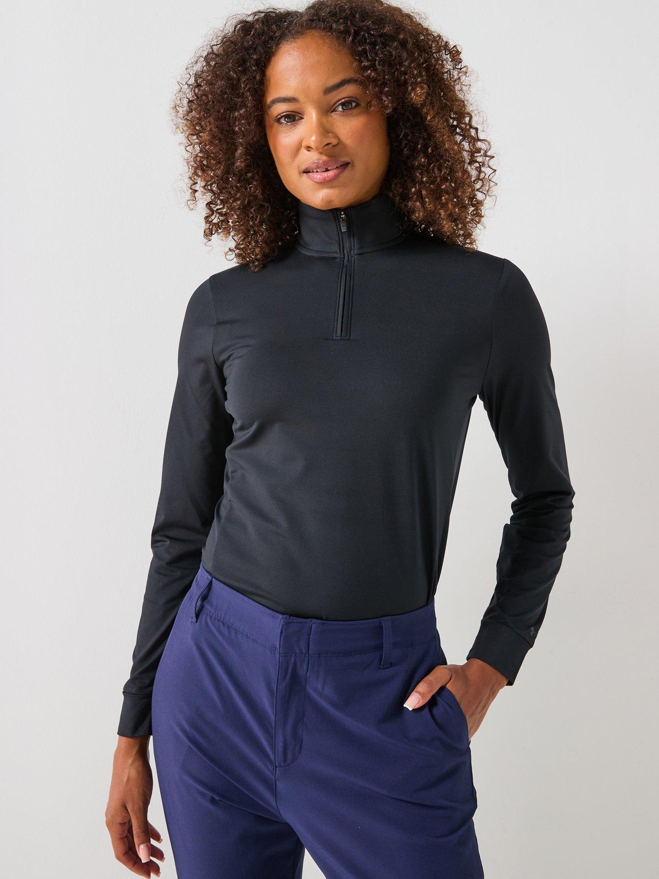 under-armour-womens-golf-drive-14-zip-top-black