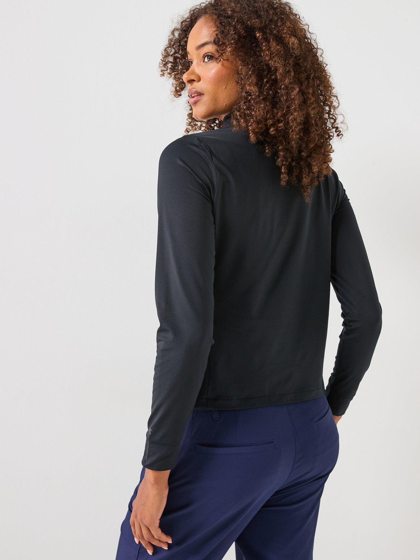 under-armour-womens-golf-drive-14-zip-top-blackstillFront