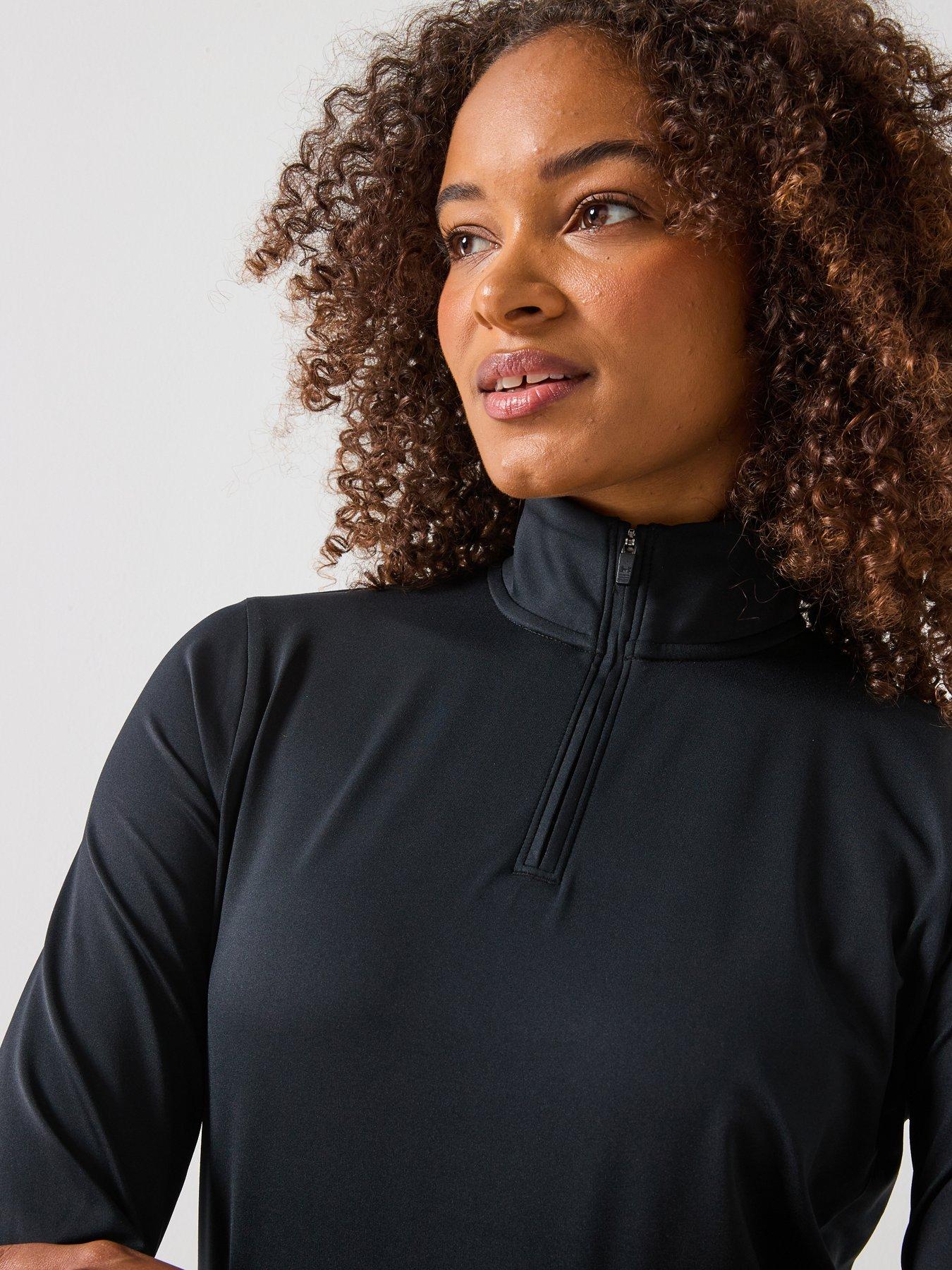 under-armour-womens-golf-drive-14-zip-top-blackoutfit