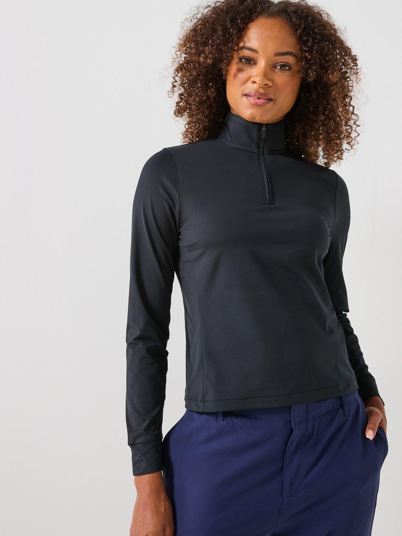under-armour-womens-golf-drive-14-zip-top-blackdetail
