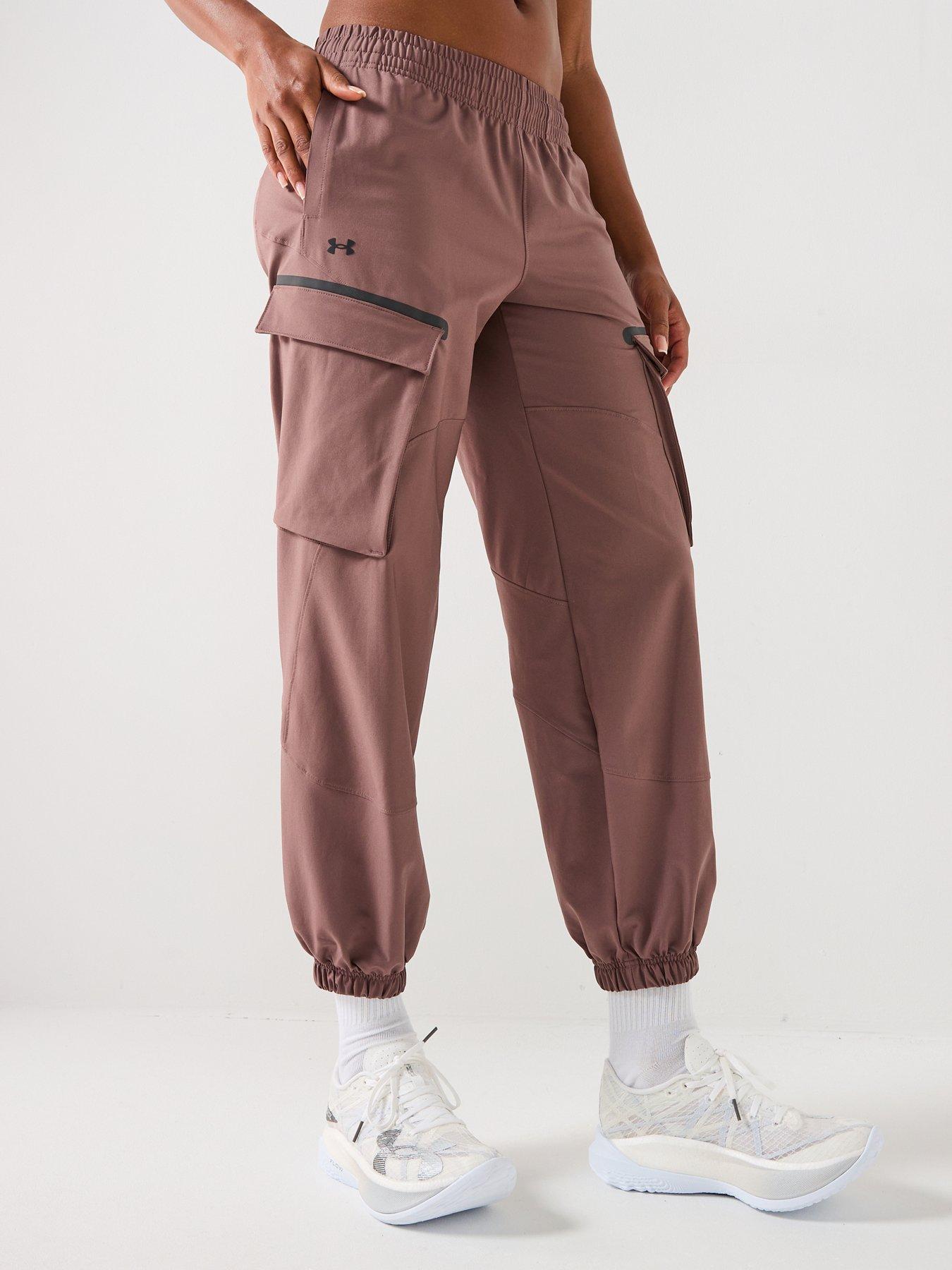 UNDER ARMOUR Womens Training Unstoppable Cargo Pants - Brown
