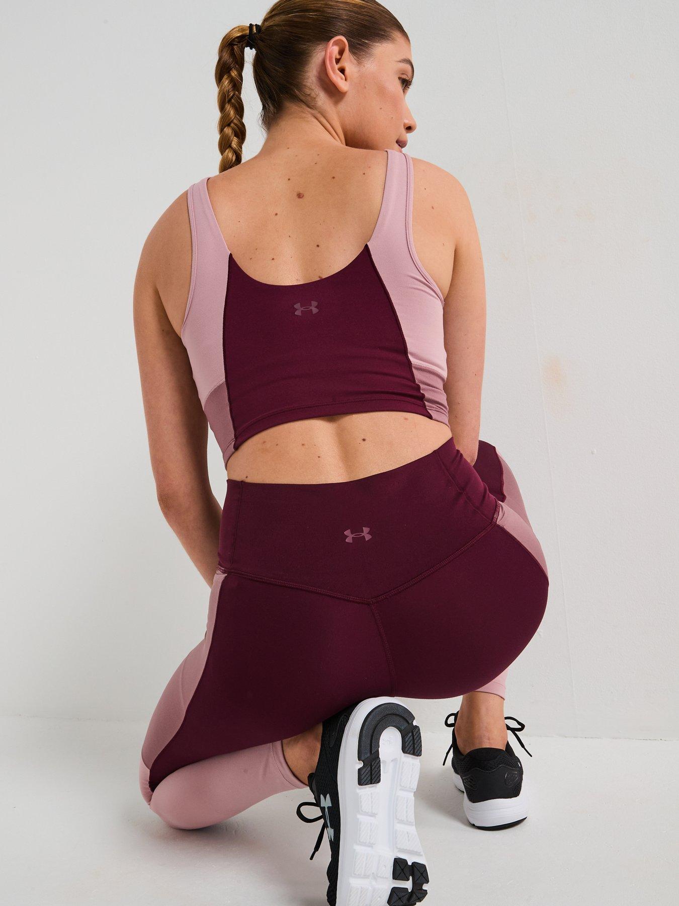 Image 4 of 6 of UNDER ARMOUR Womens Training Meridian Colourblock Tank - Burgundy