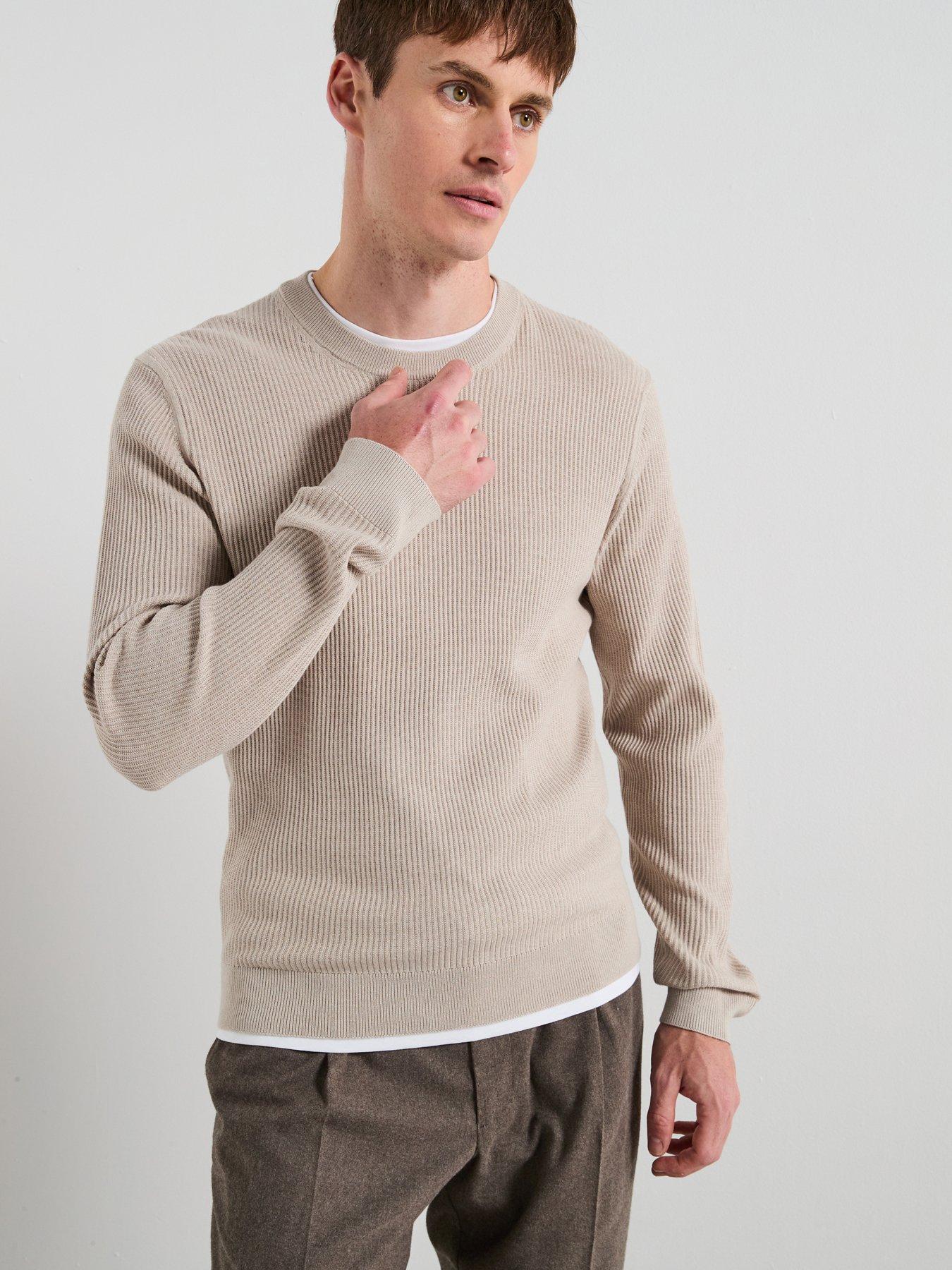 Image 1 of 6 of Mango Antigua Knitted Jumper - Navy