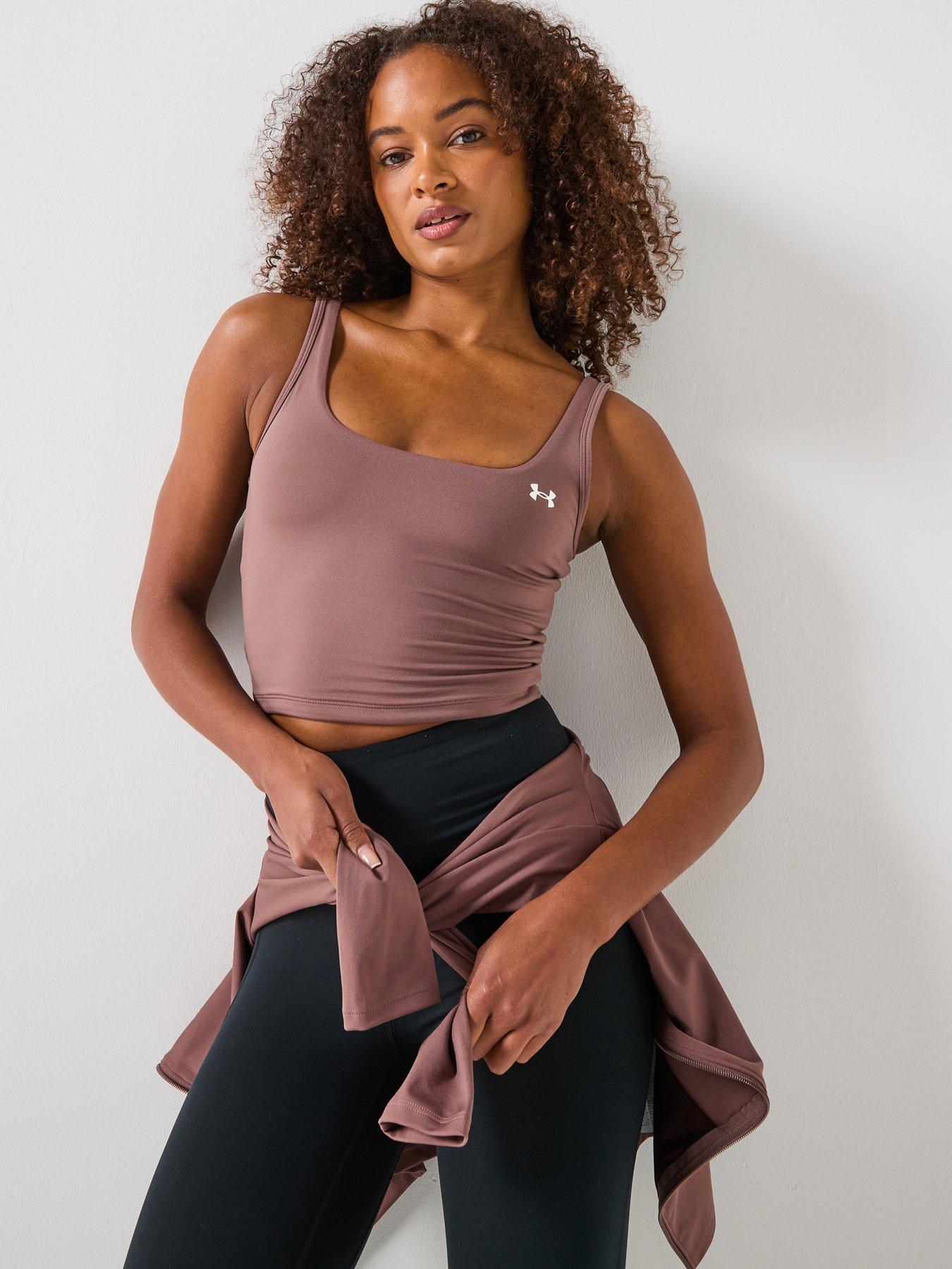 UNDER ARMOUR Womens Training Motion Tank - Taupe