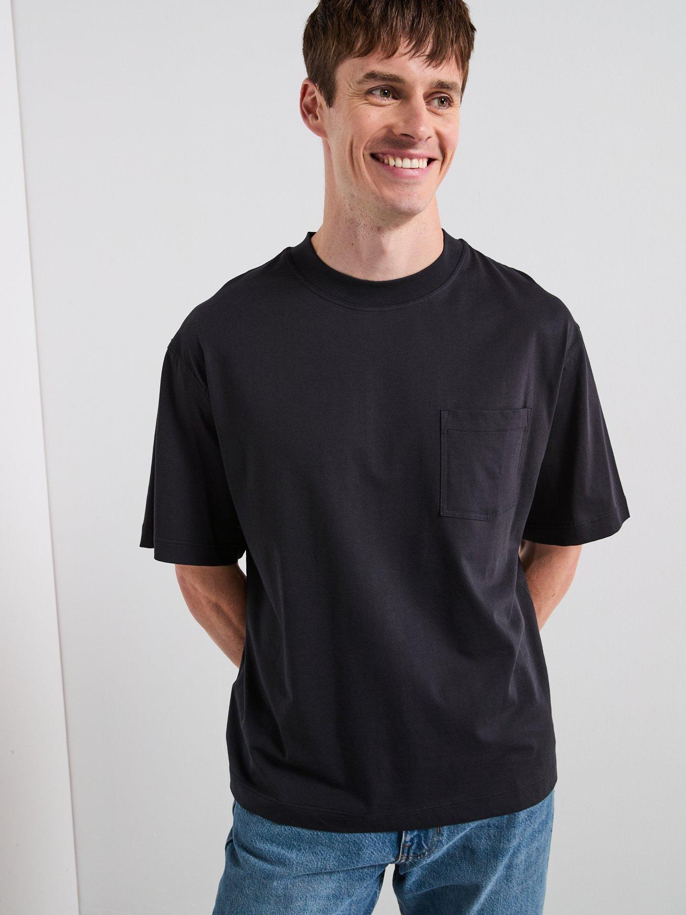 Mango Single Pocket Detail T-Shirt - Black